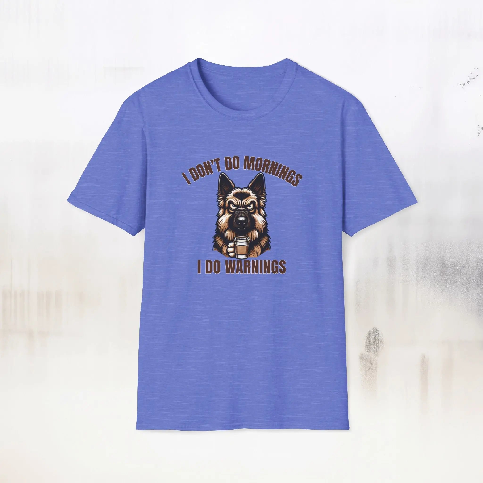 Warnings German Shepherd T-Shirt - Funny German Shepherd Coffee Tee Printify