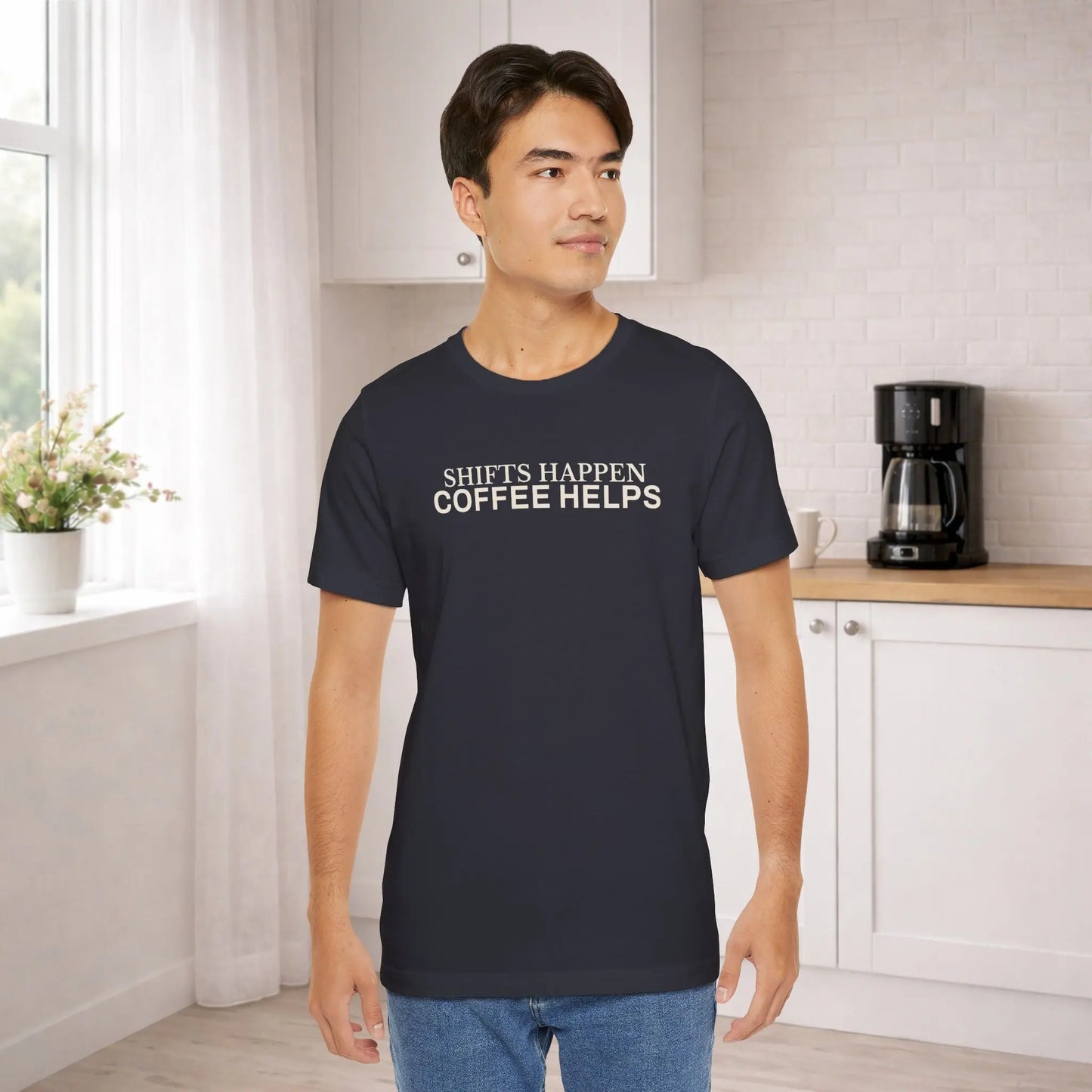 Shifts Happen Coffee Helps Tee - Boldly Bitter Company