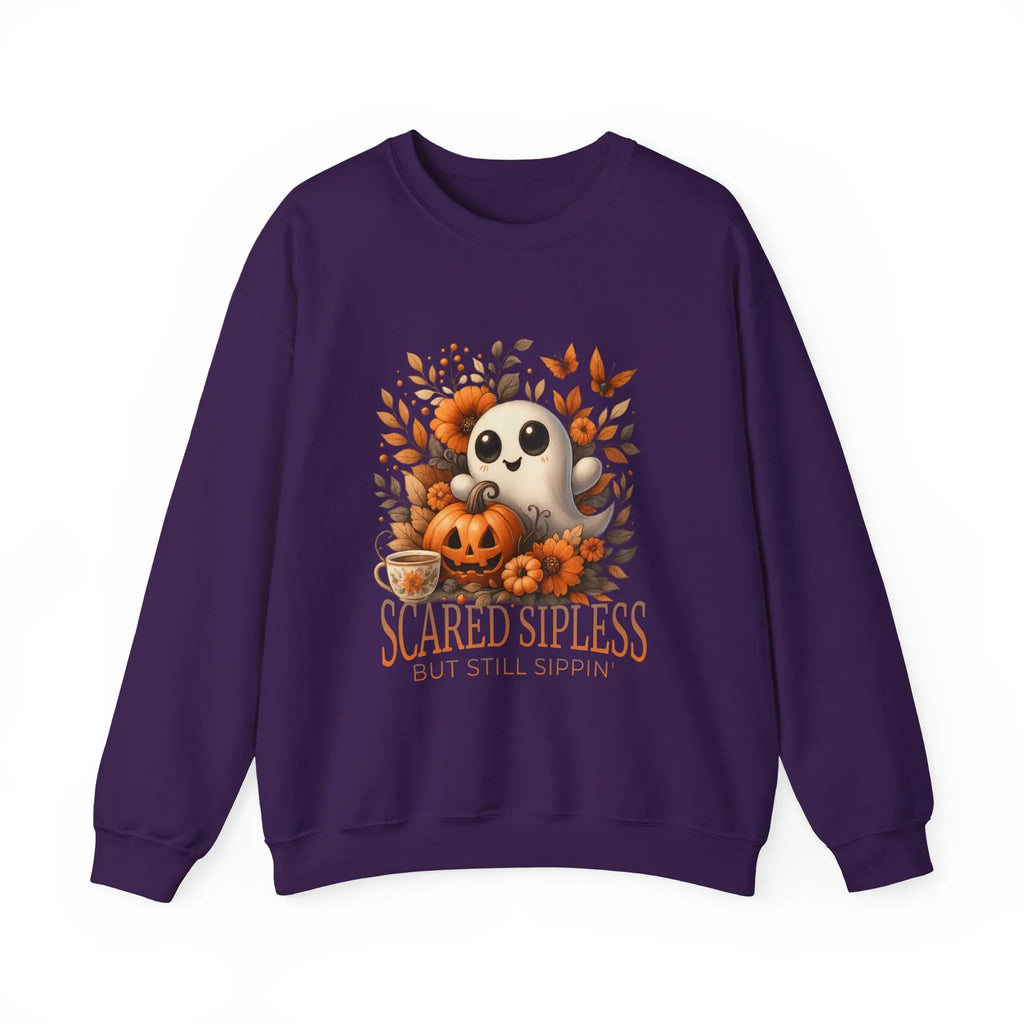 Scared Sipless Sweatshirt Printify