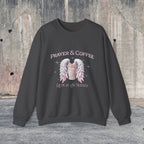 Prayer & Coffee Sweatshirt | Unisex Crewneck | Cozy Gift for Coffee Lovers | Relaxed Fit for Chill Days | Perfect for Holidays & Gatherings - Boldly Bitter Company