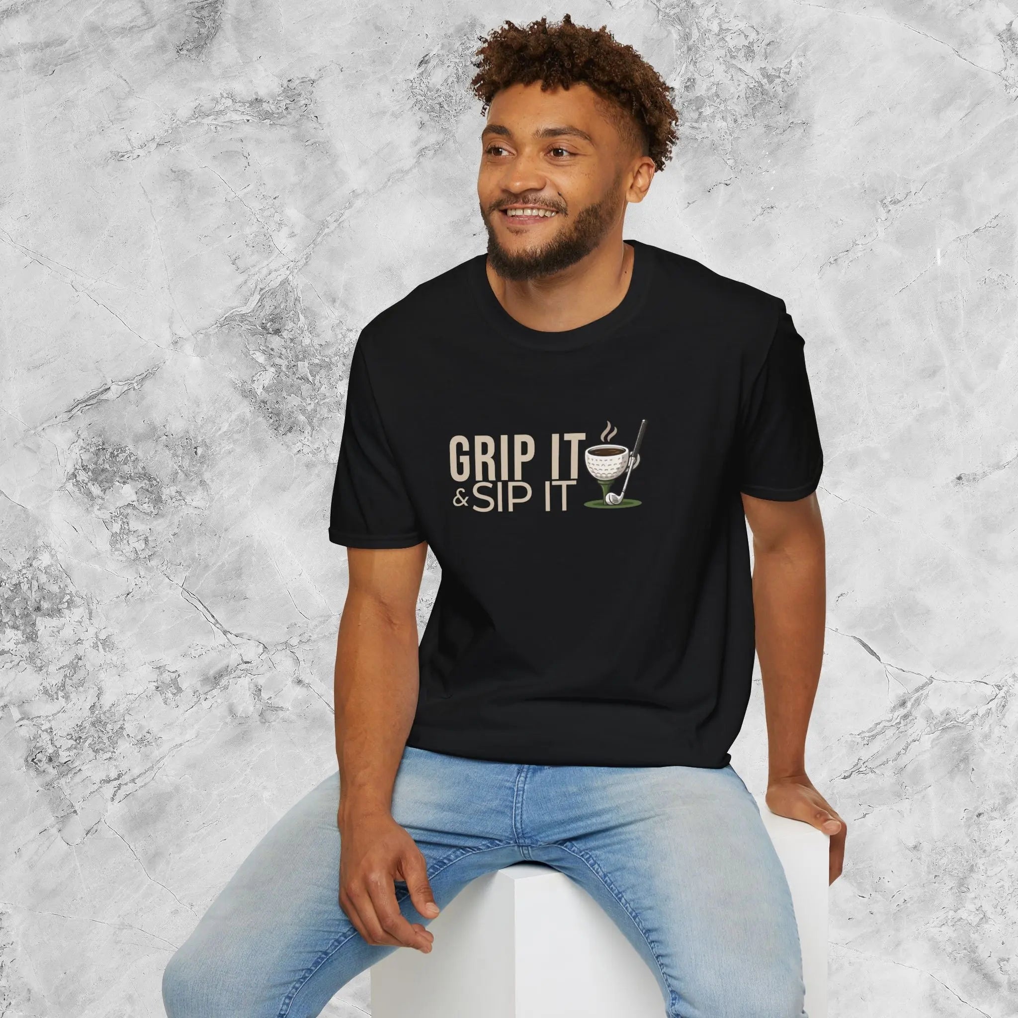 Grip It Sip It T-Shirt Printify