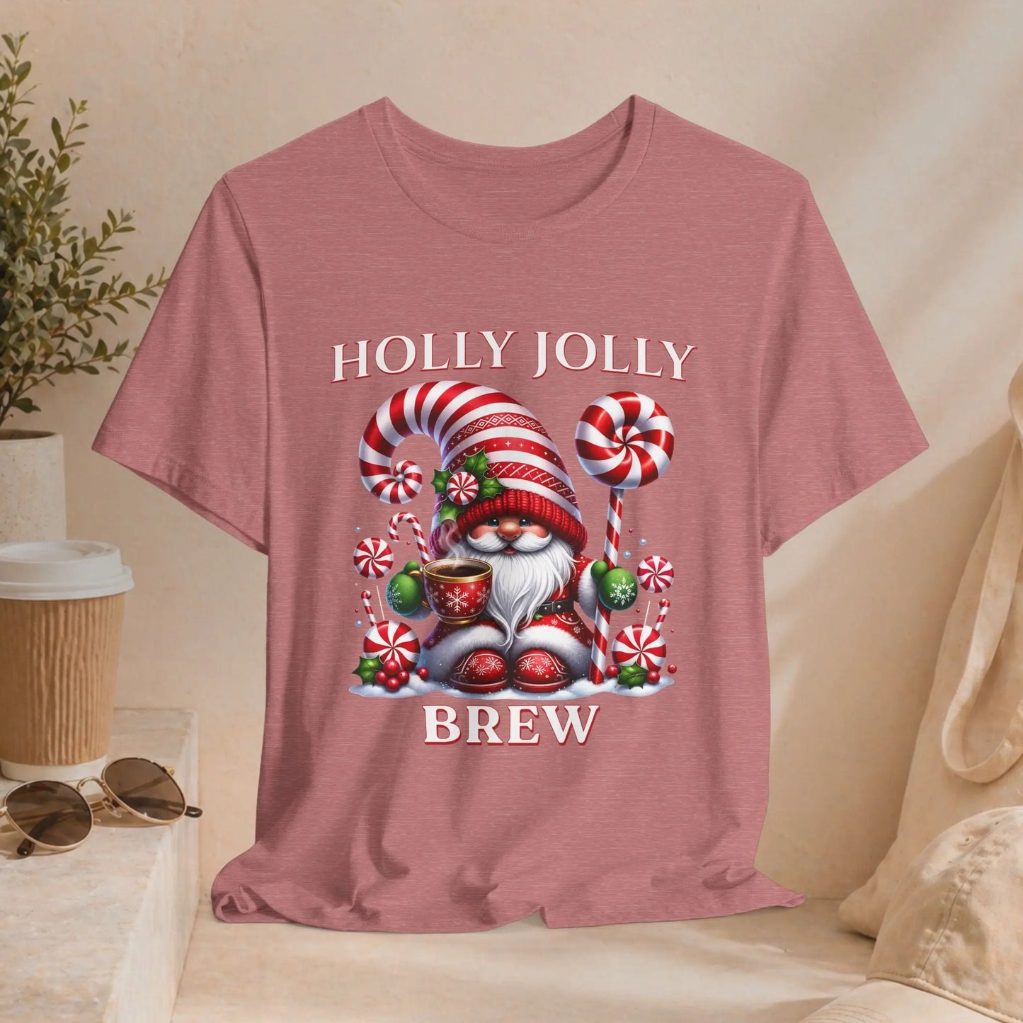 Holly Jolly Brew Christmas Tee Printify