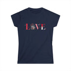 Coffee Love T-Shirt – “LOVE” with Coffee Cup Design Printify
