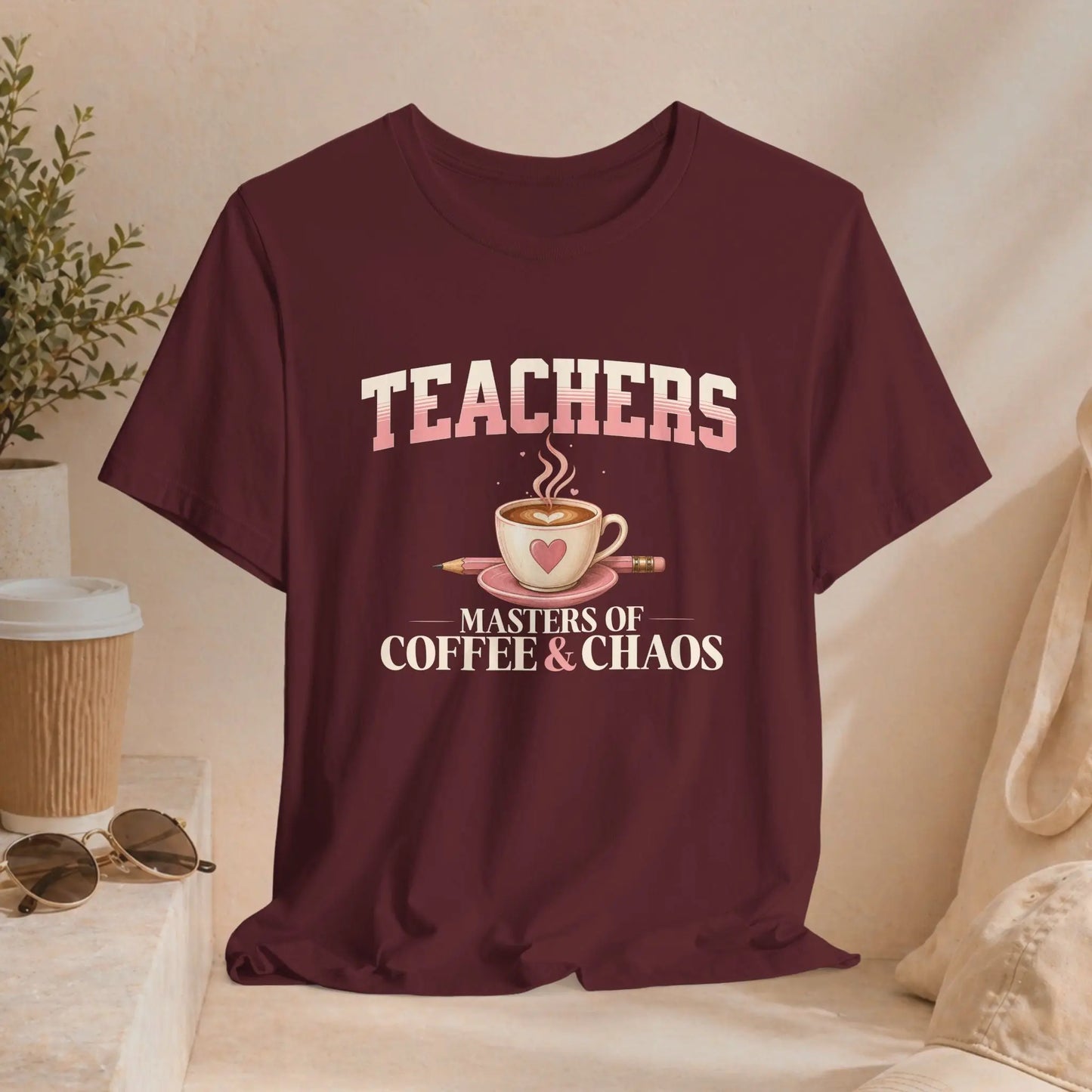 Teachers "Masters of Coffee & Chaos" Tee Printify