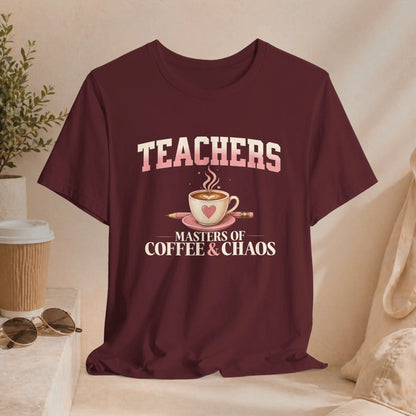 Teachers "Masters of Coffee & Chaos" Tee Printify