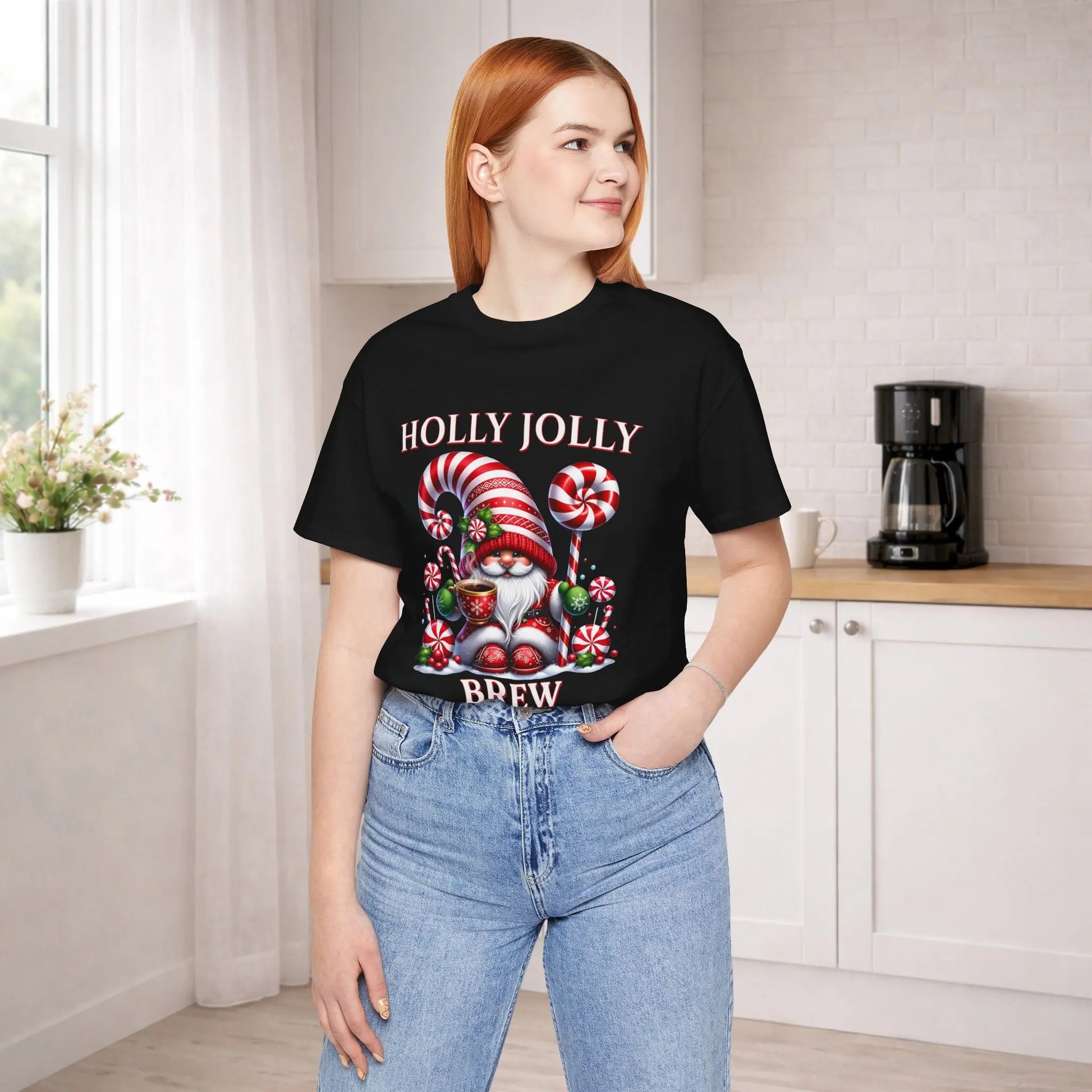 Holly Jolly Brew Christmas Tee Printify