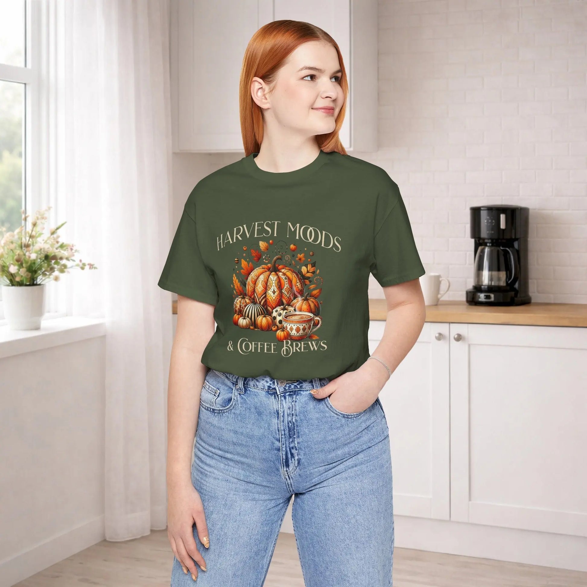 Harvest Moods & Coffee Brews Tee Printify