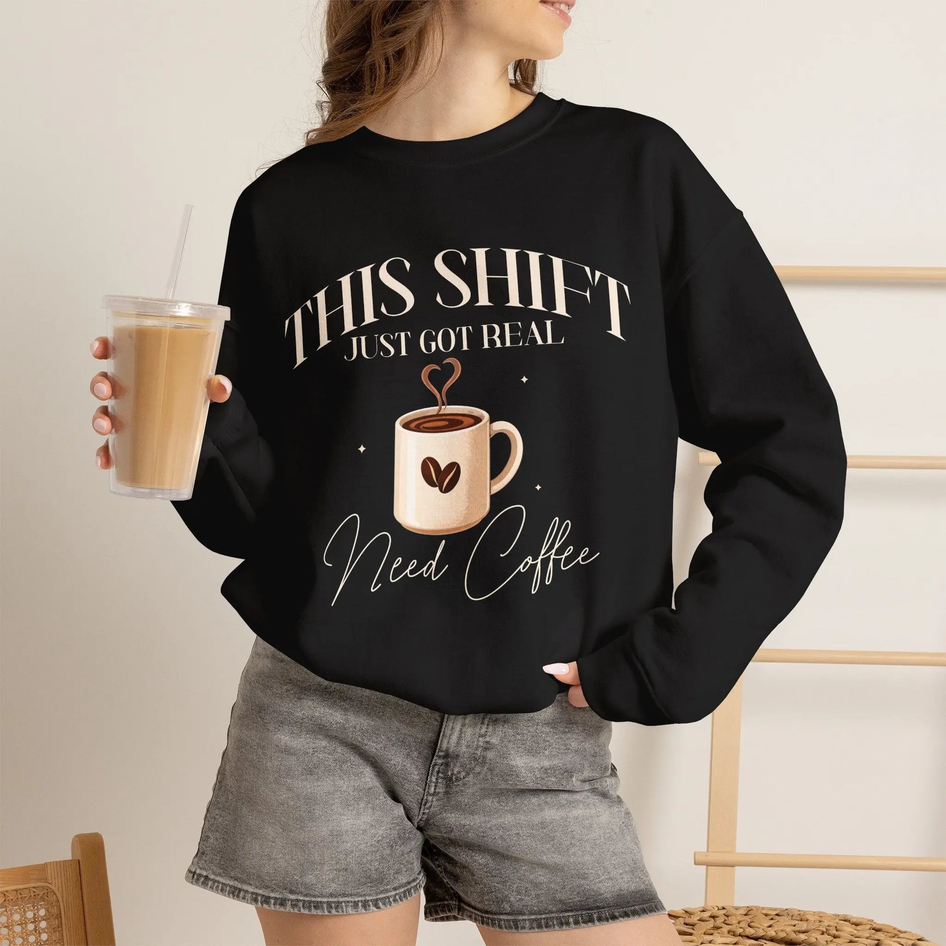 Shift Just Got Real Sweatshirt Printify