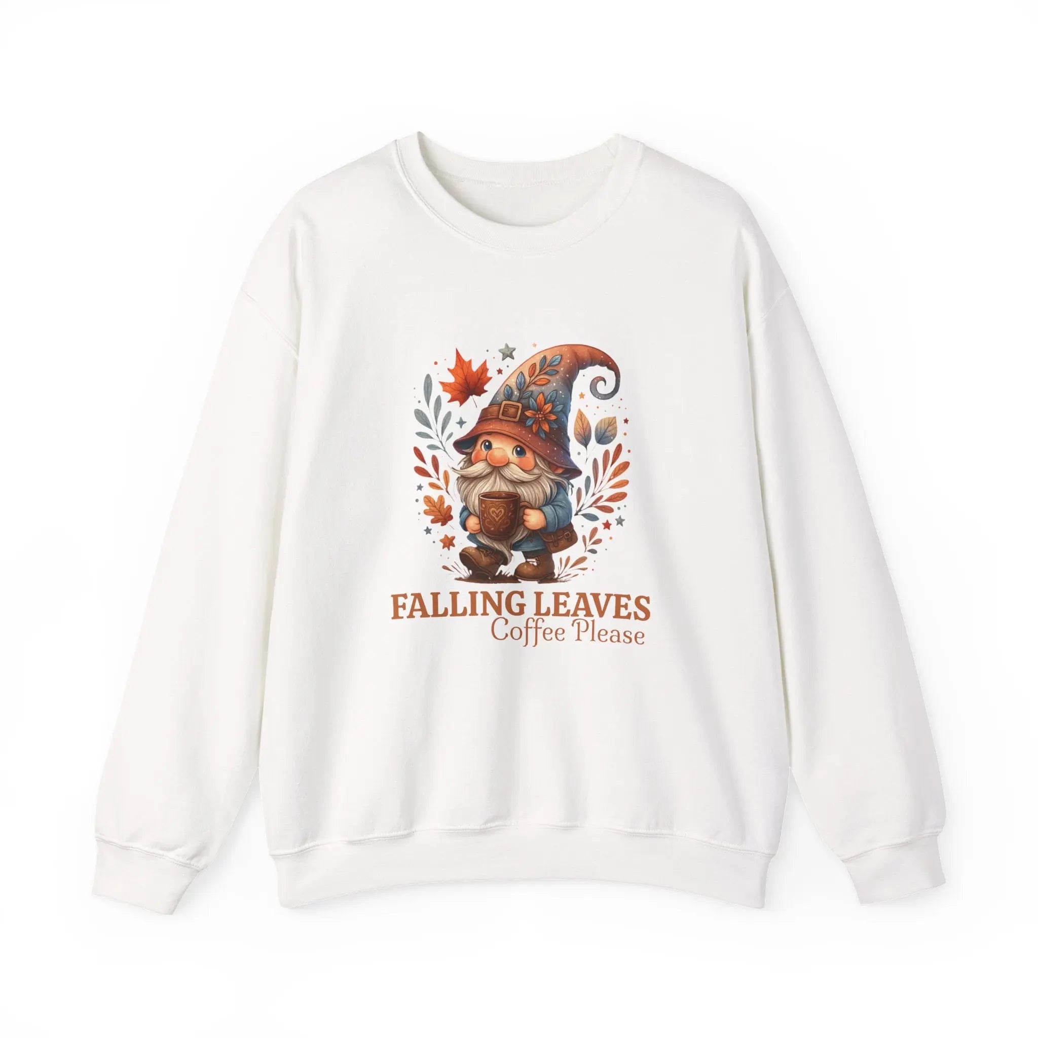 Falling Leaves Gnome Sweatshirt Printify