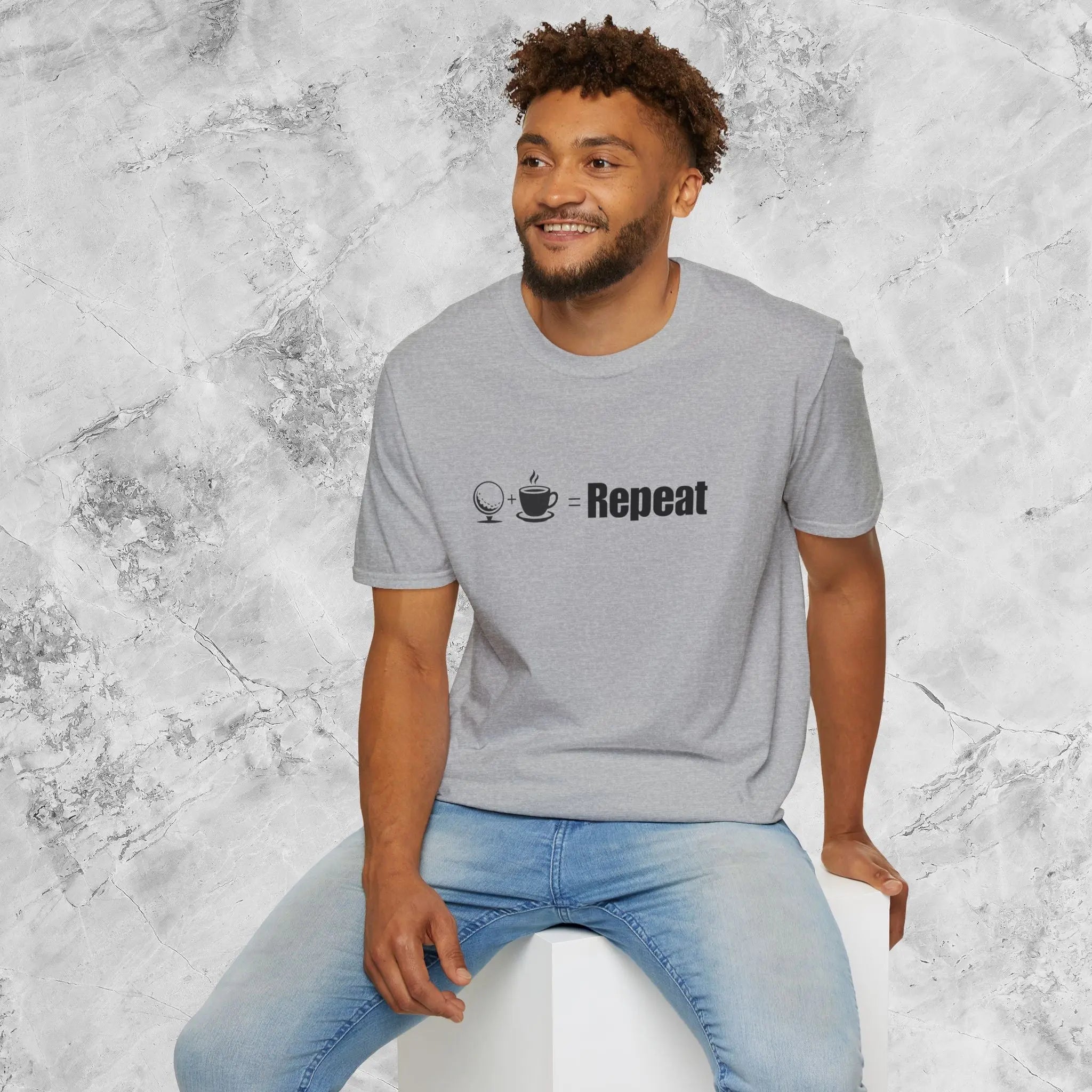 Golf Coffee Repeat T-Shirt Printify