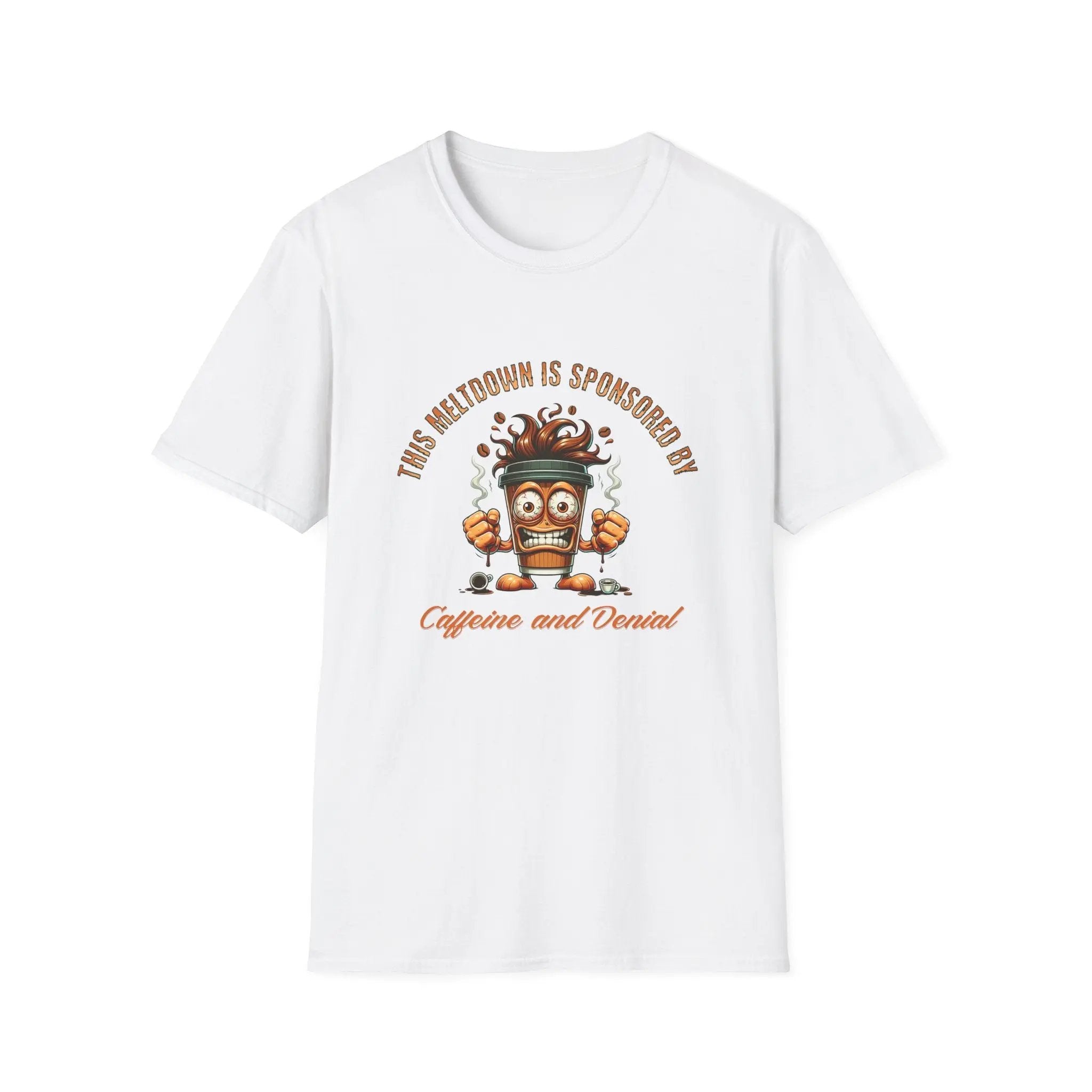 Caffeine and Denial T-Shirt - Boldly Bitter Company