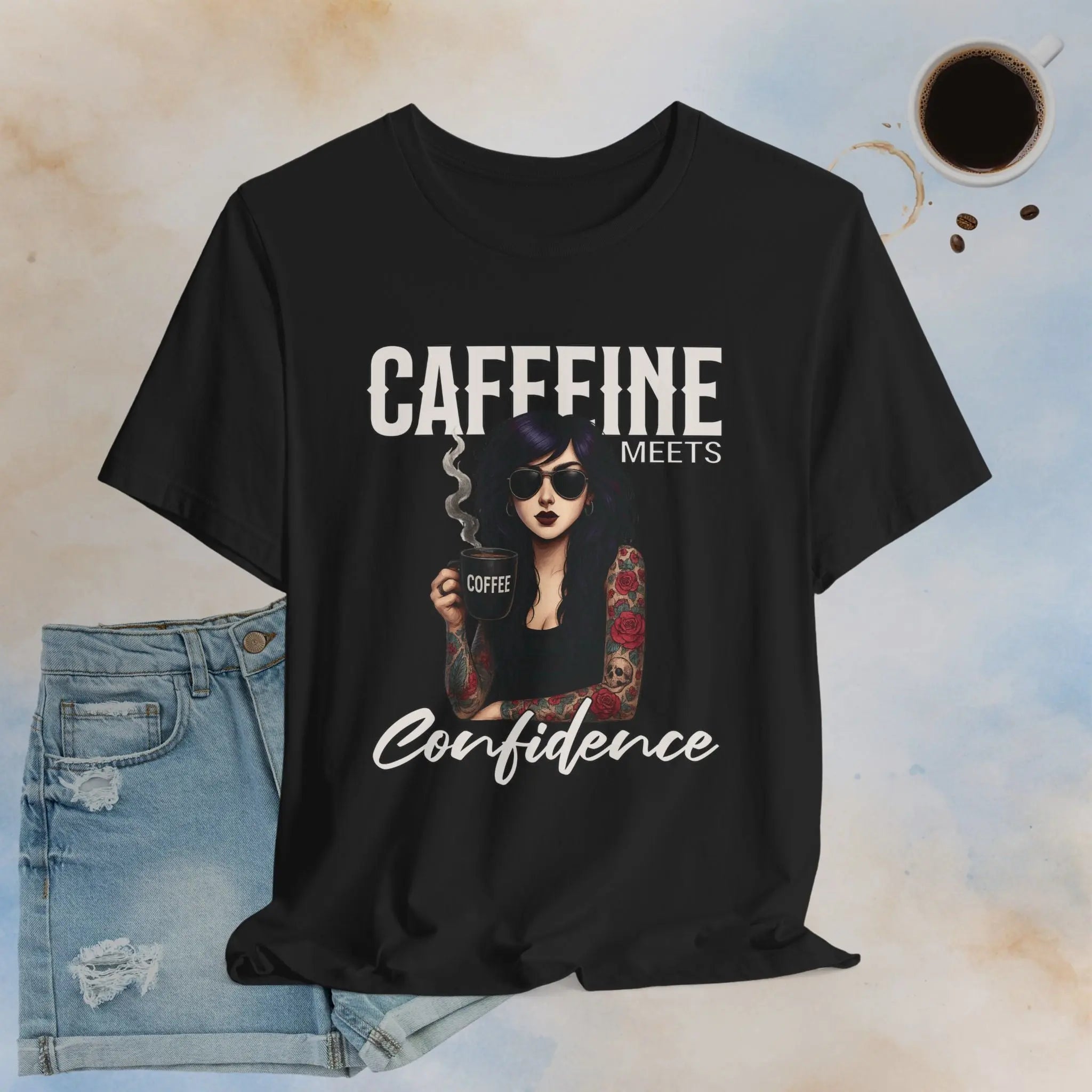 Caffeine Meets Confidence Tee Printify