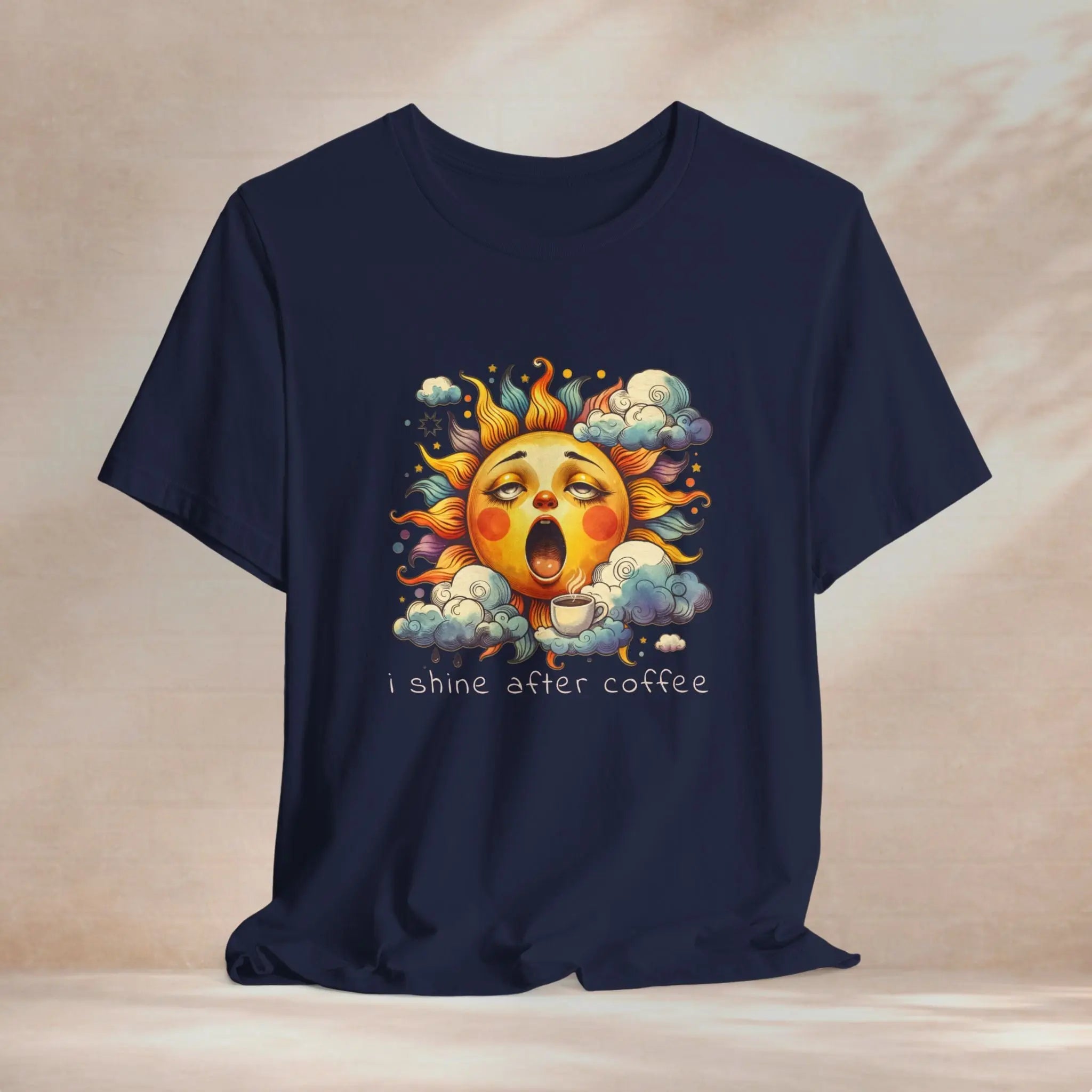 Shine After Coffee T-Shirt — Sun Graphic Tee Printify