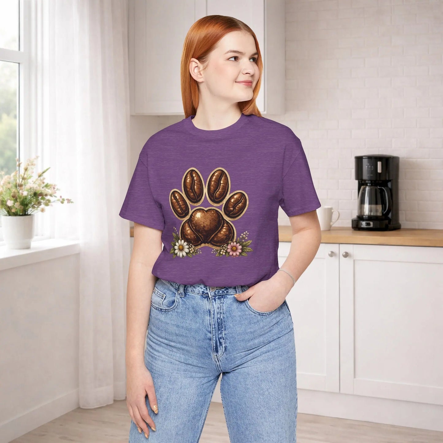 Coffee Paw T-Shirt Printify