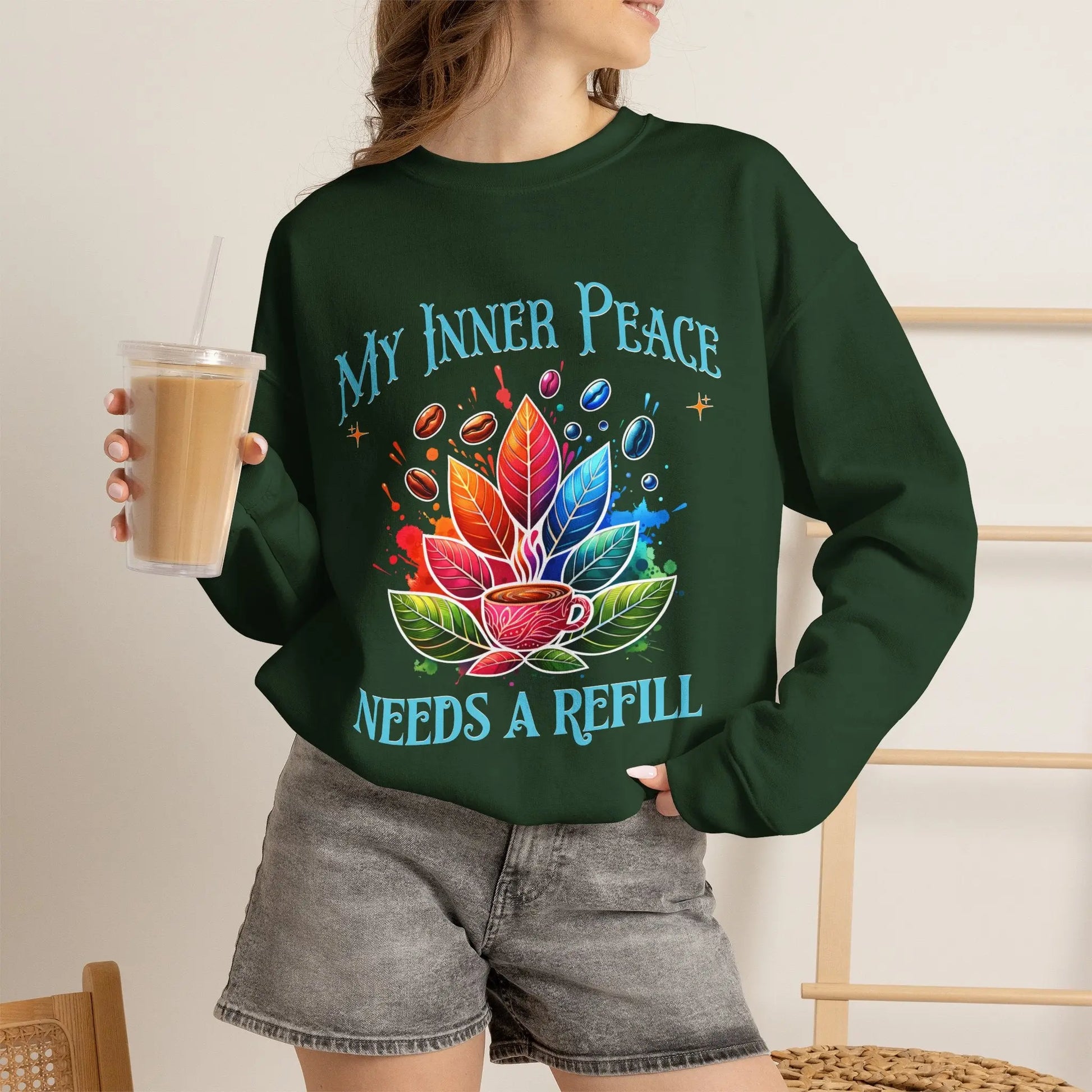My Inner Peace Coffee Sweatshirt Printify