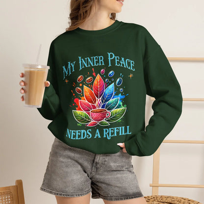 My Inner Peace Coffee Sweatshirt Printify