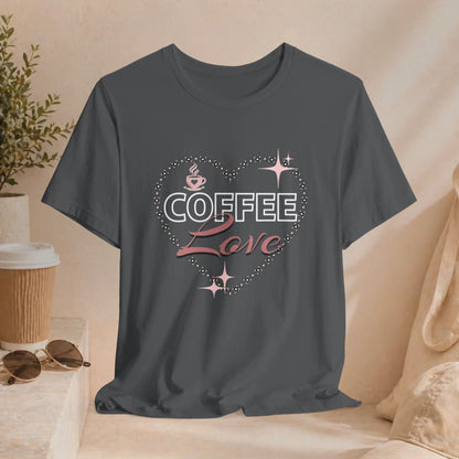 Coffee Love Tee — Retro Heart Graphic Coffee Shirt Printify