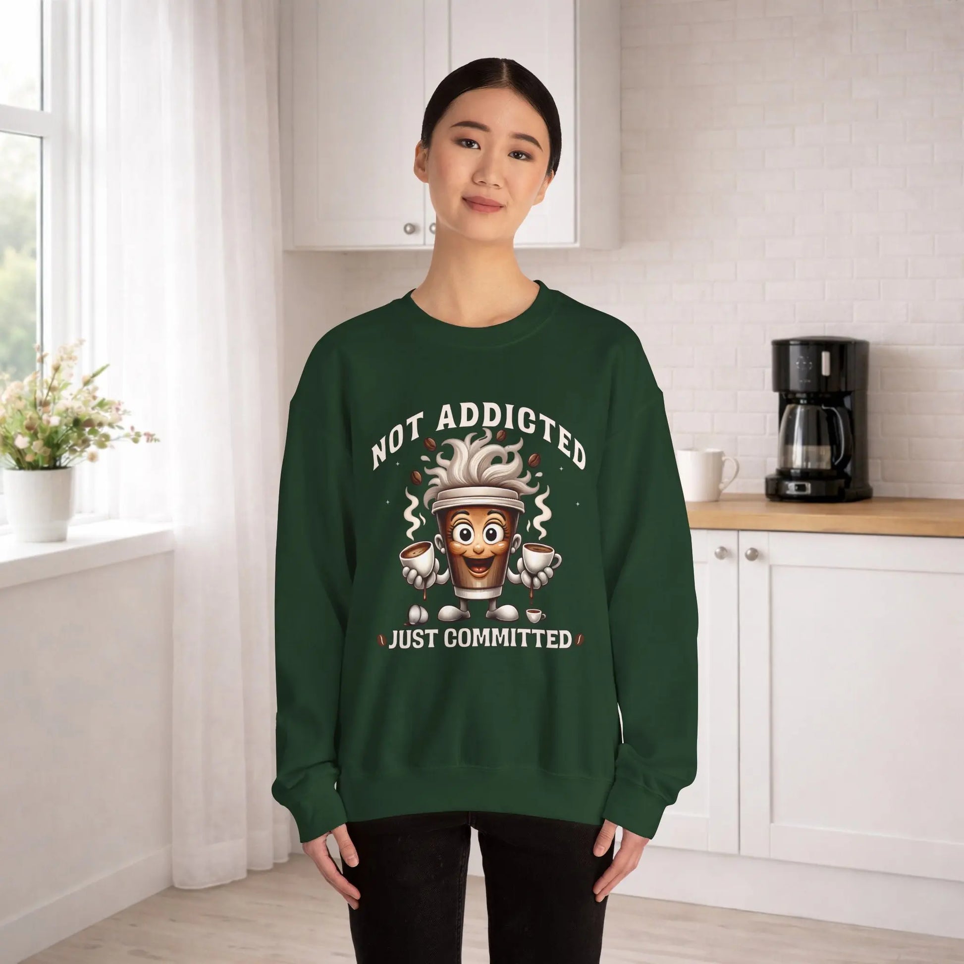 Not Addicted Just Committed Sweatshirt Printify
