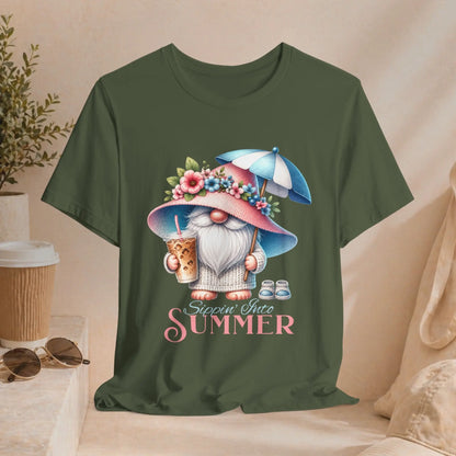 Sippin Into Summer Gnome T-Shirt Printify
