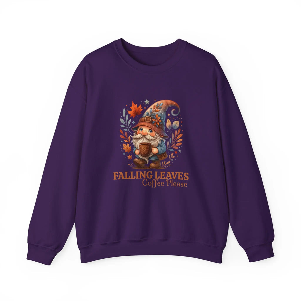 Falling Leaves Gnome Sweatshirt Printify
