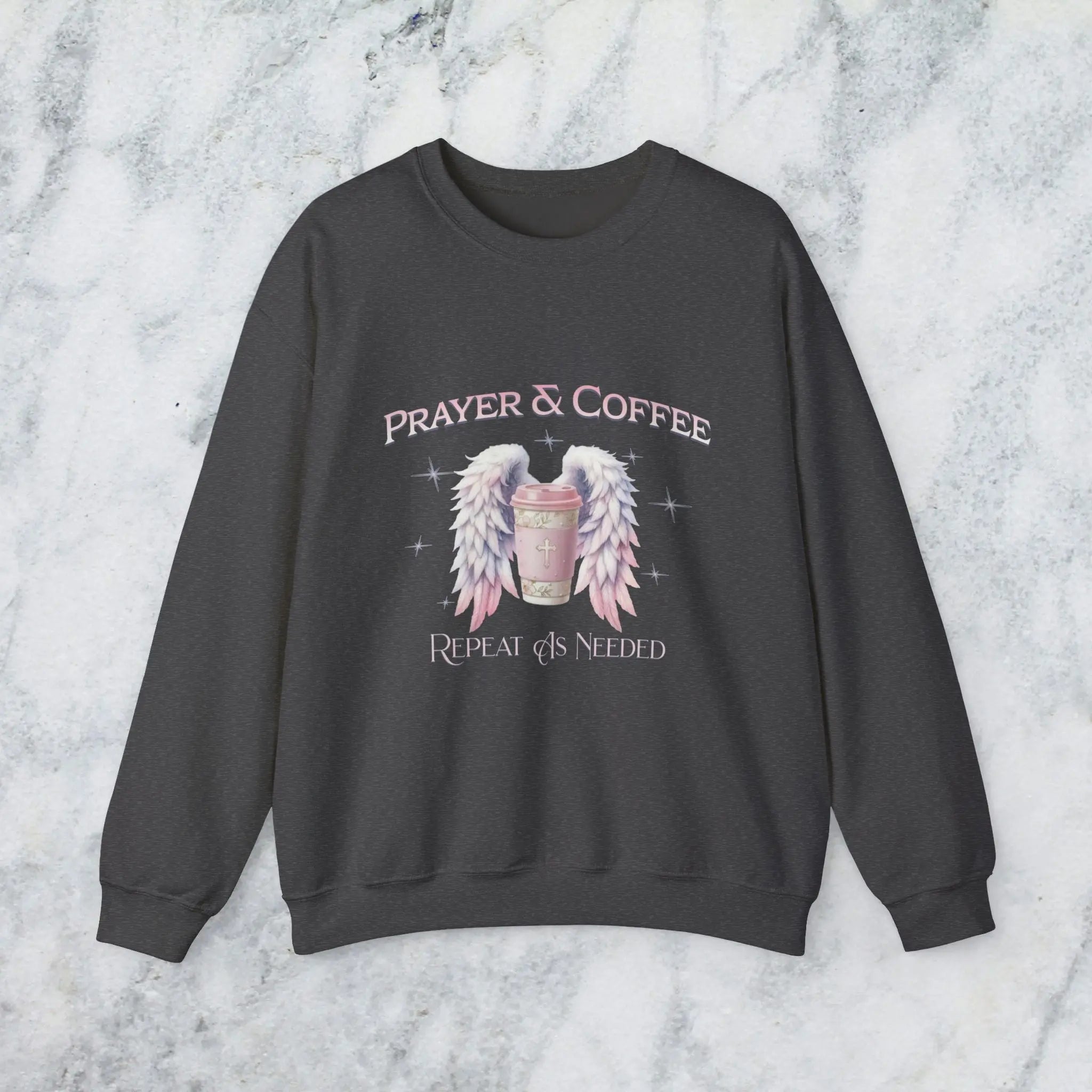 Prayer & Coffee Sweatshirt | Unisex Crewneck | Cozy Gift for Coffee Lovers | Relaxed Fit for Chill Days | Perfect for Holidays & Gatherings - Boldly Bitter Company
