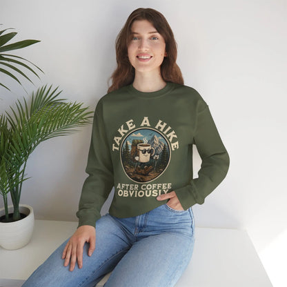 Take a Hike Coffee Sweatshirt Printify