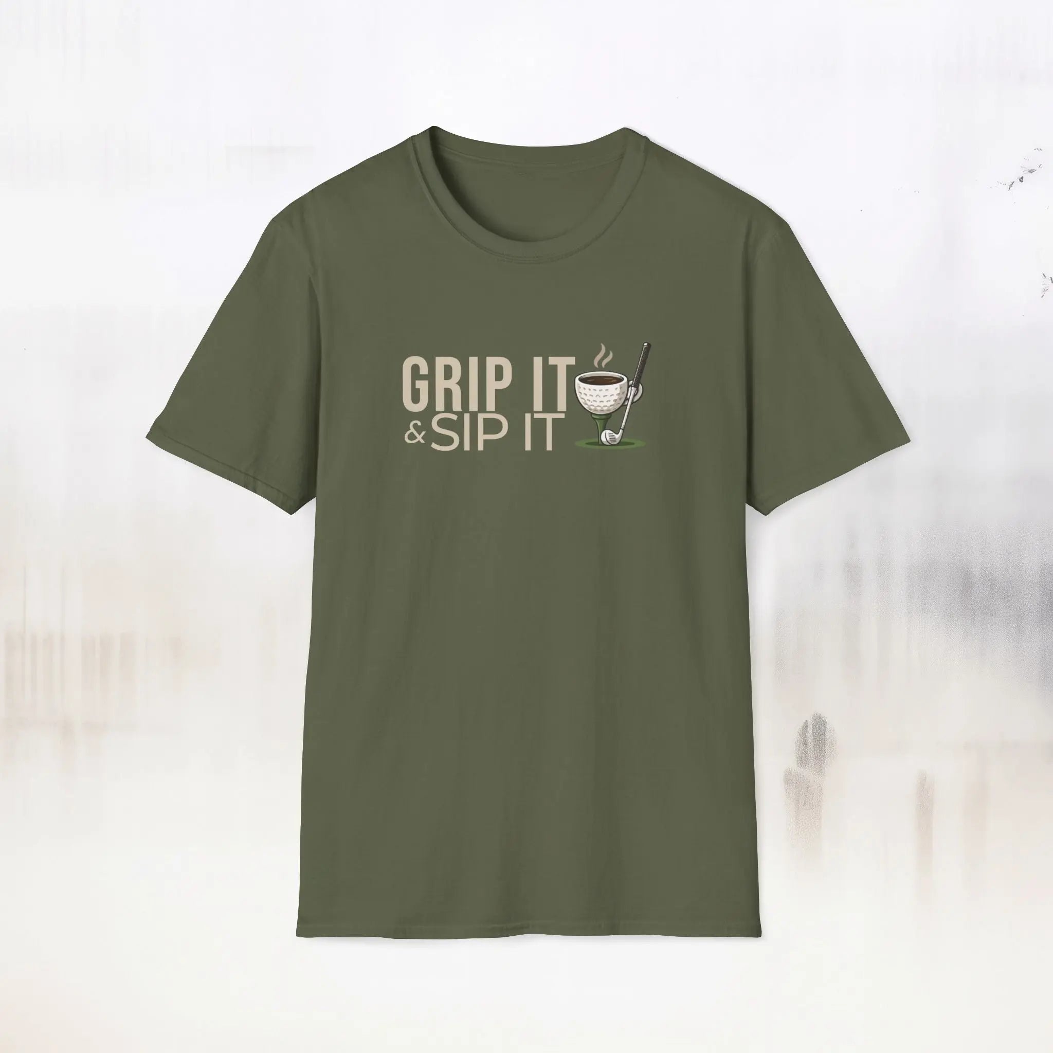 Grip It Sip It T-Shirt Printify