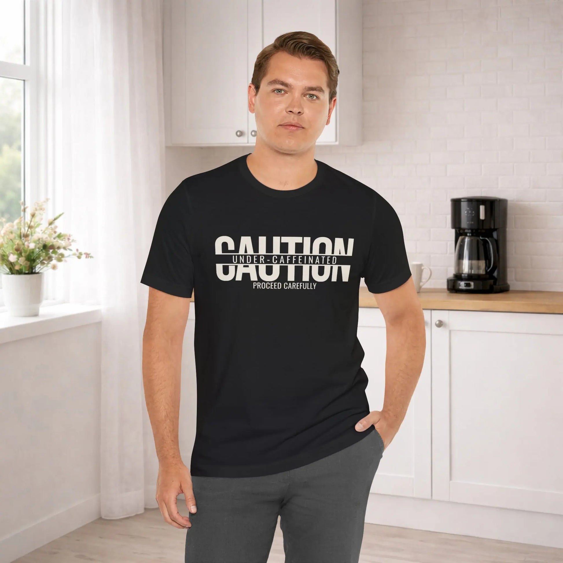 Caution Undercaffeinated Tee - Boldly Bitter Company