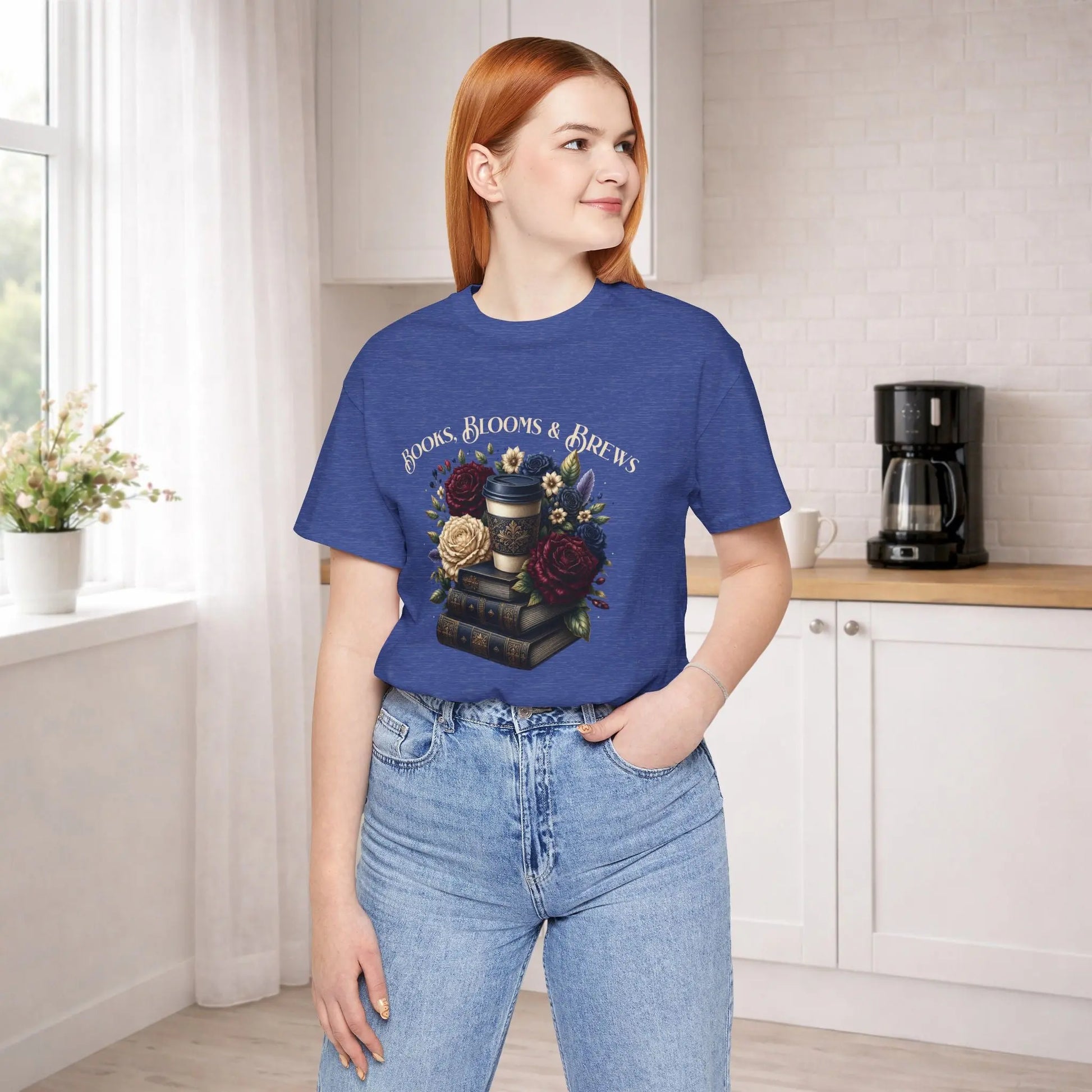 Books, Blooms & Brews Tee Printify