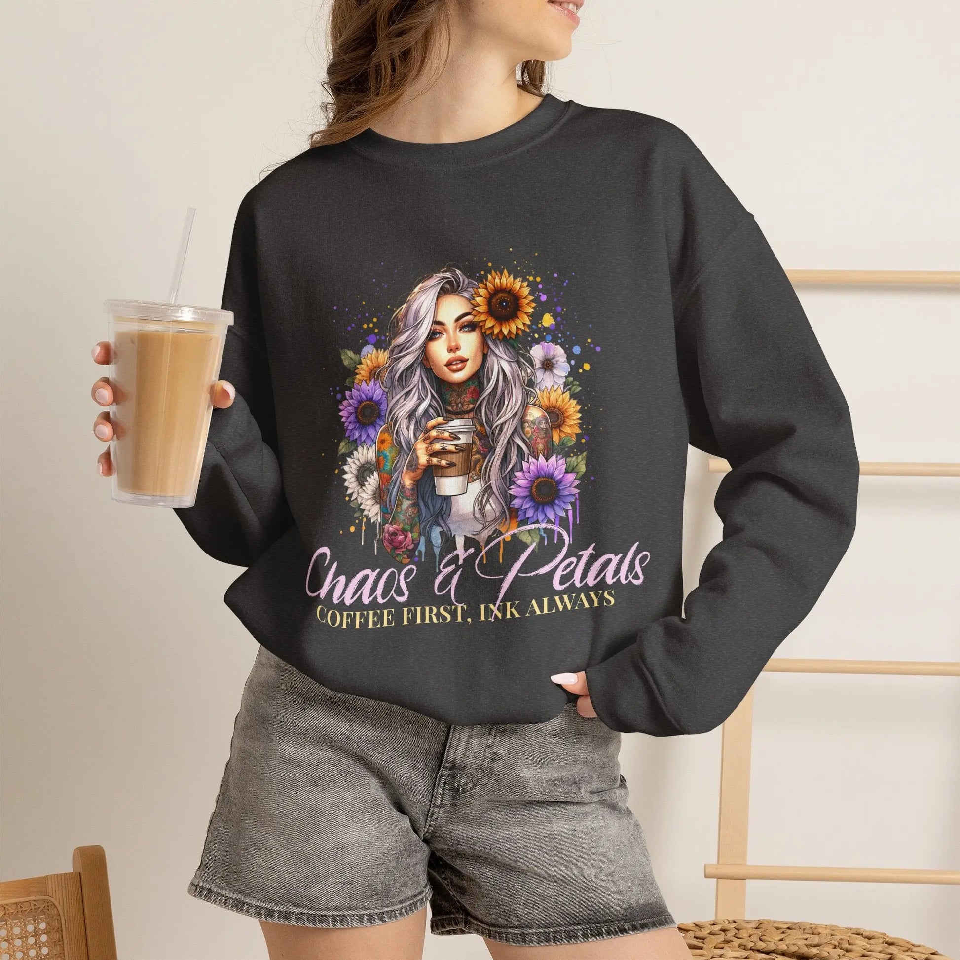 Chaos & Petals Sweatshirt Printify