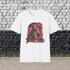 Boneyard Burial Blend T-Shirt – Gothic Coffee Lover Tee for Men, Grim Reaper Espresso Design, Dark Humor Caffeine Gift Shirt Printify