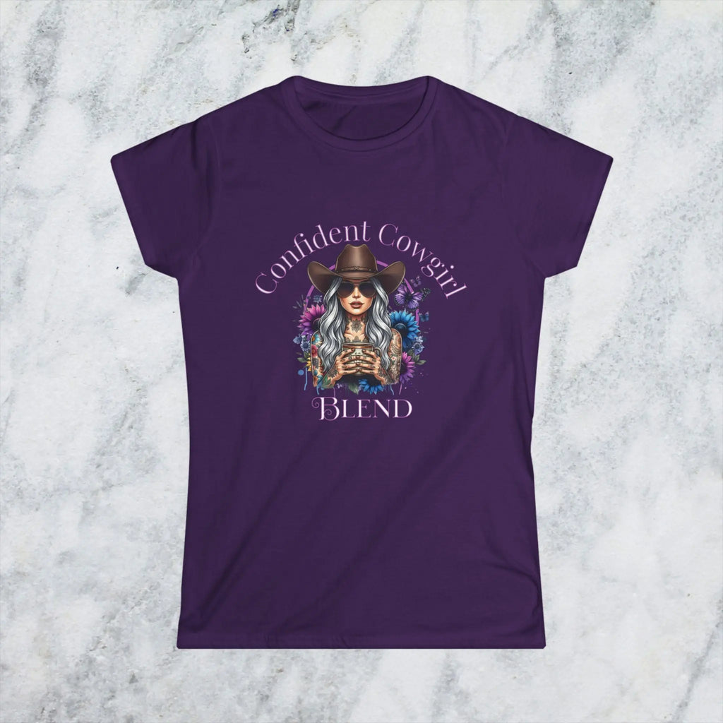 Confident Cowgirl Tee — Women's Graphic Western Coffee Shirt Printify