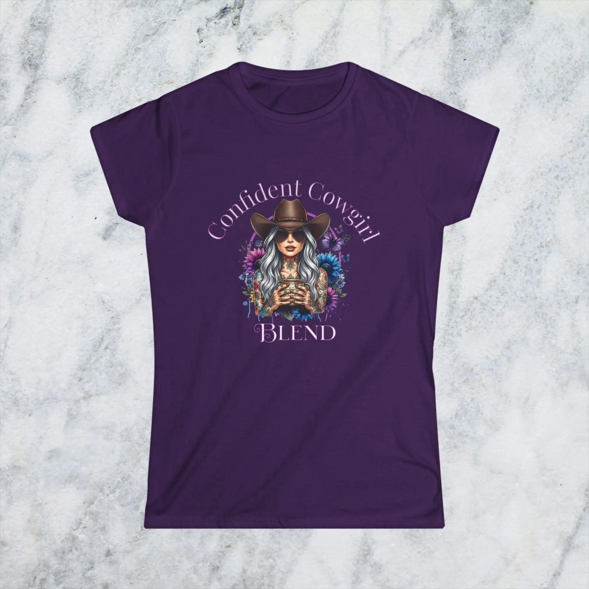 Confident Cowgirl Tee — Women's Graphic Western Coffee Shirt Printify