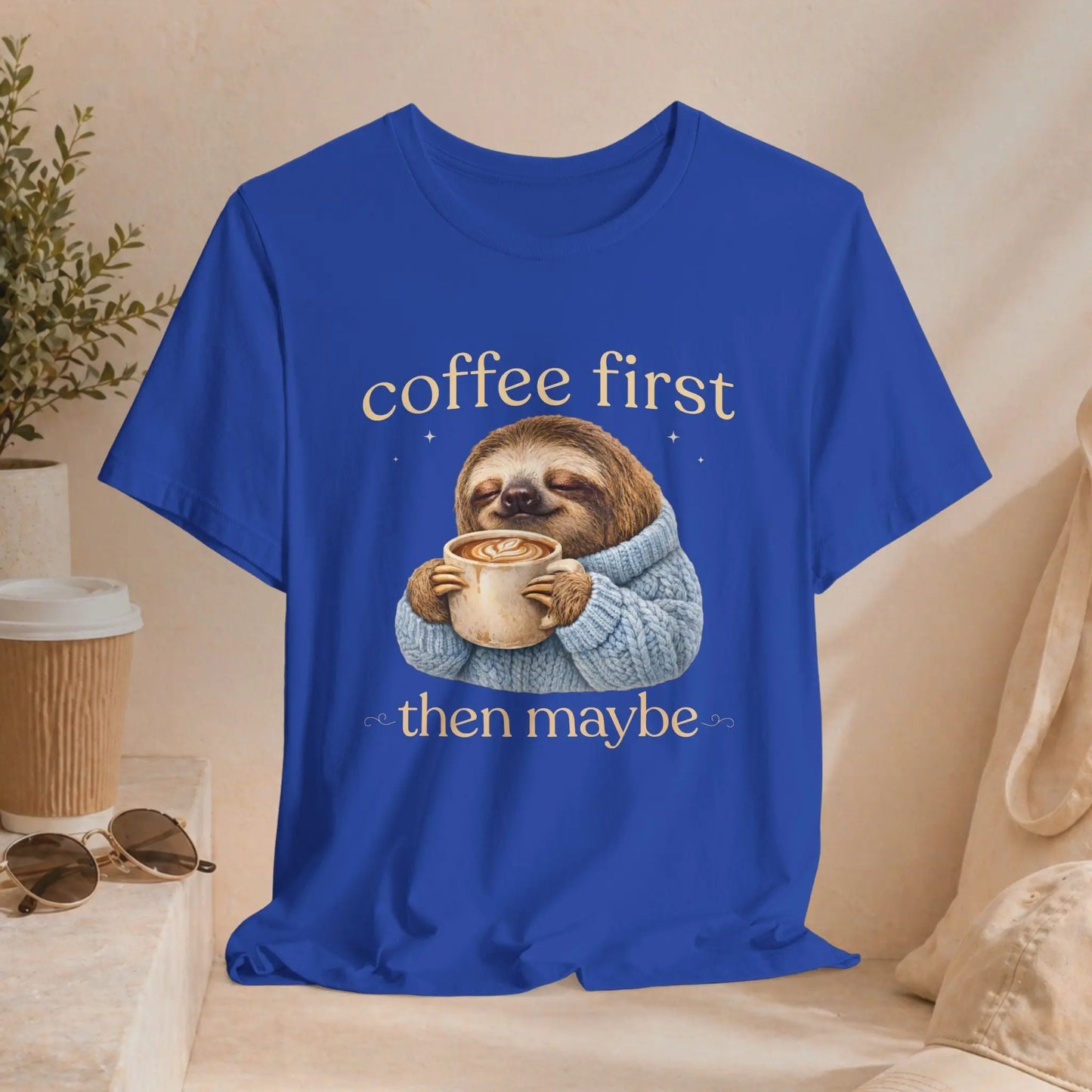 Coffee First Sloth T-Shirt - Boldly Bitter Company