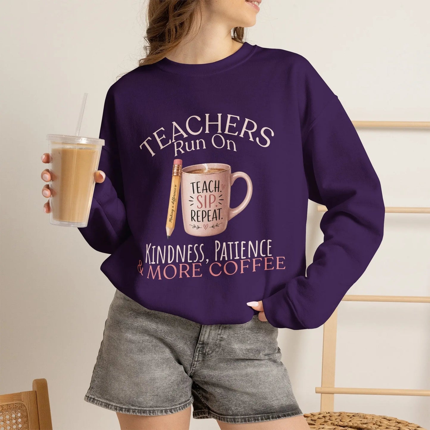 Teacher Coffee Sweatshirt Printify