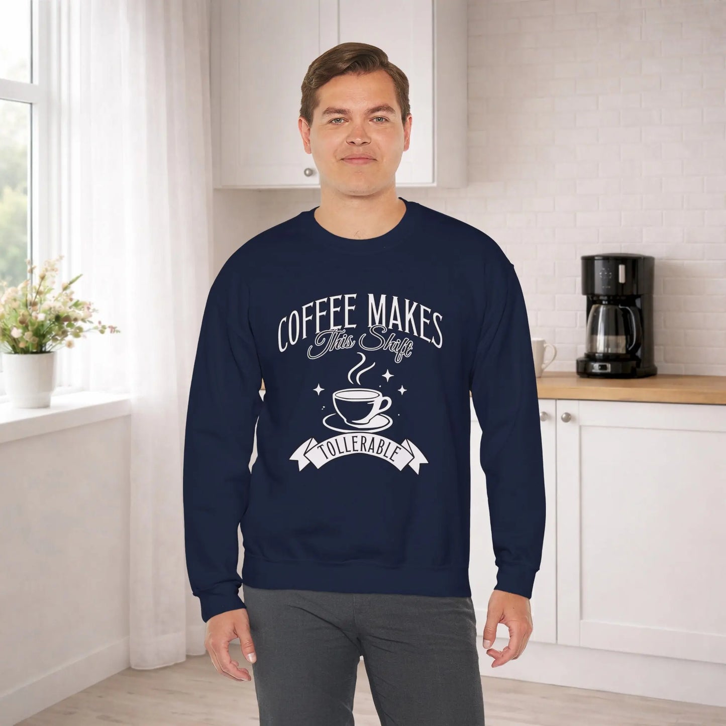 Coffee Makes This Shift Tolerable Sweatshirt Printify