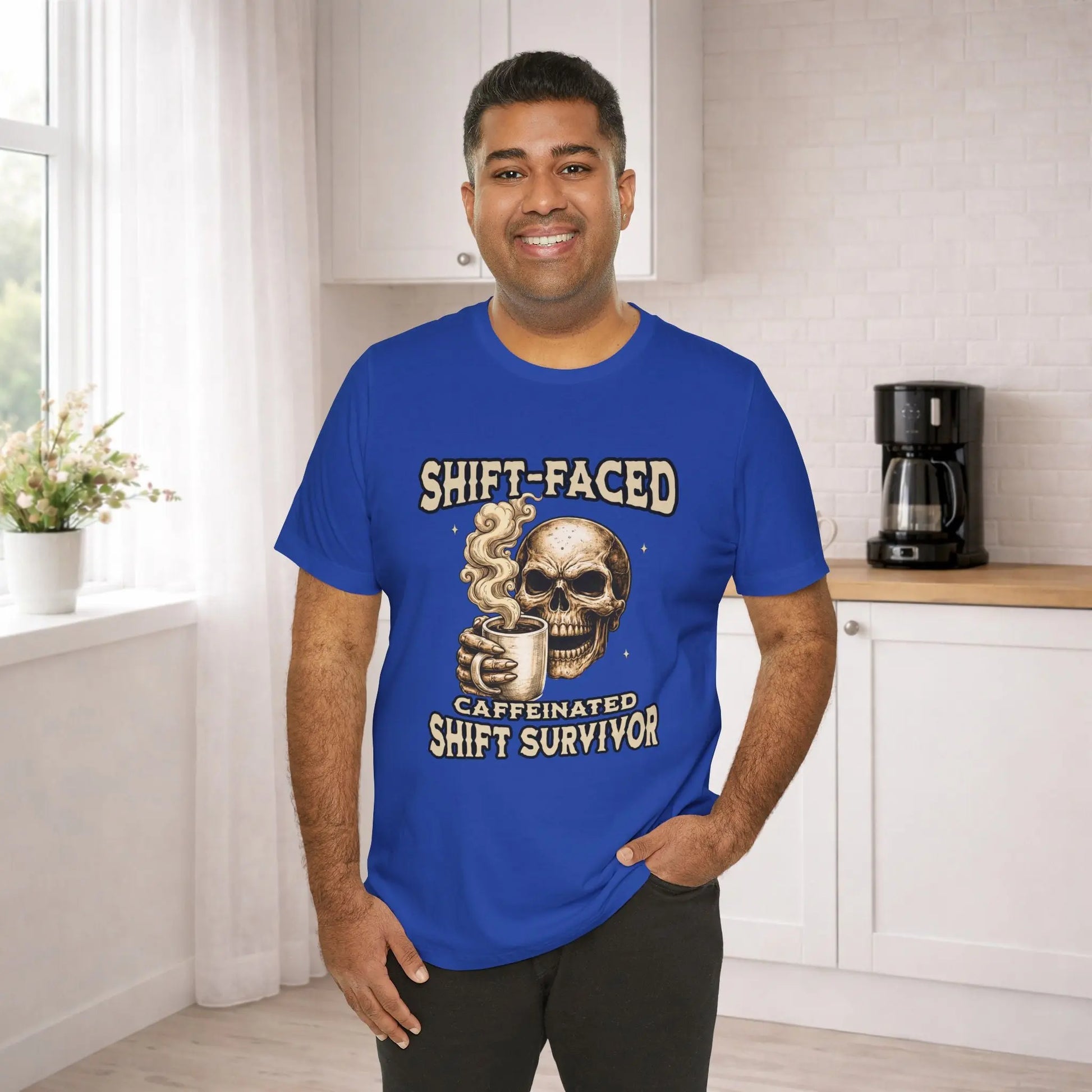 Shift-Faced Caffeinated Shift Survivor Tee - Boldly Bitter Company