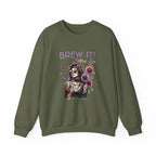Brew It! Graphic Sweatshirt | Comfortable Crewneck | Eco-Friendly Gift for Coffee Lovers | Ideal for Casual Wear, Gift, Home, Holidays Printify