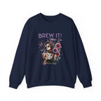 Brew It! Graphic Sweatshirt | Comfortable Crewneck | Eco-Friendly Gift for Coffee Lovers | Ideal for Casual Wear, Gift, Home, Holidays Printify