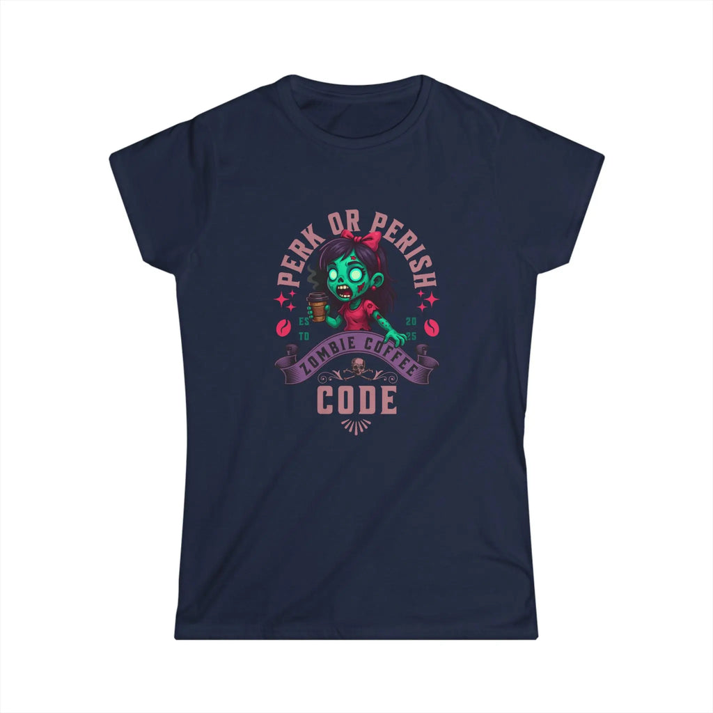 Perk or Perish Tshirt - Zombie Coffee Code Printify