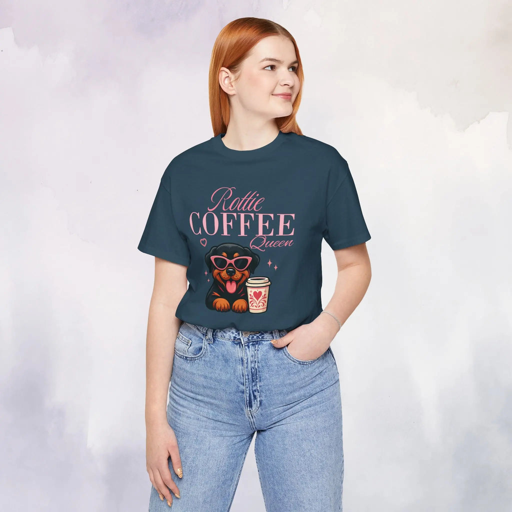Rottie Coffee Queen Tee Printify