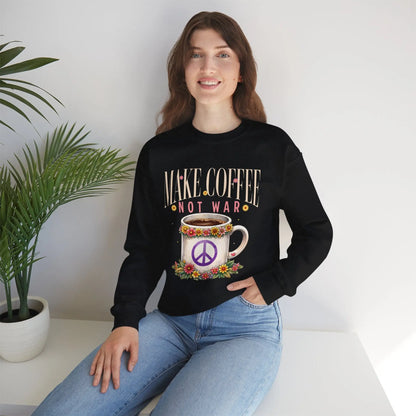 Make Coffee Not War Sweatshirt Printify
