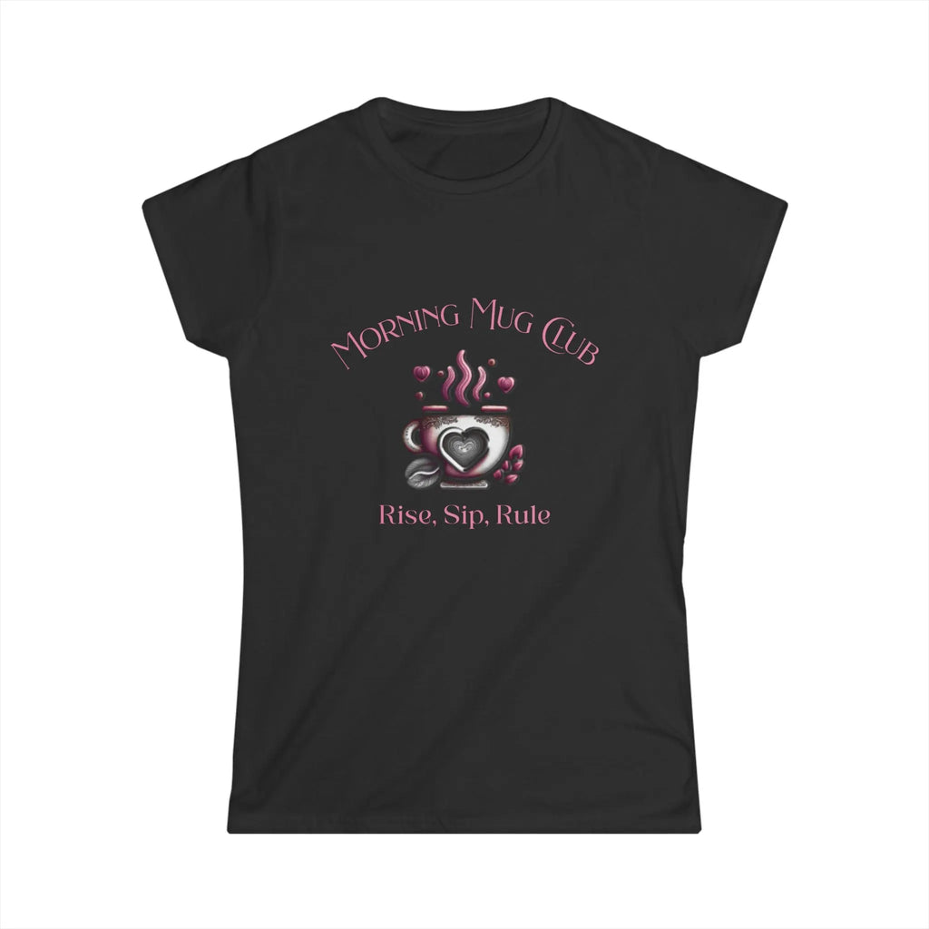 Rise Sip Rule Tshirt- Monrning Mug Club Collection - Boho Morning Mug Club T-Shirt Printify