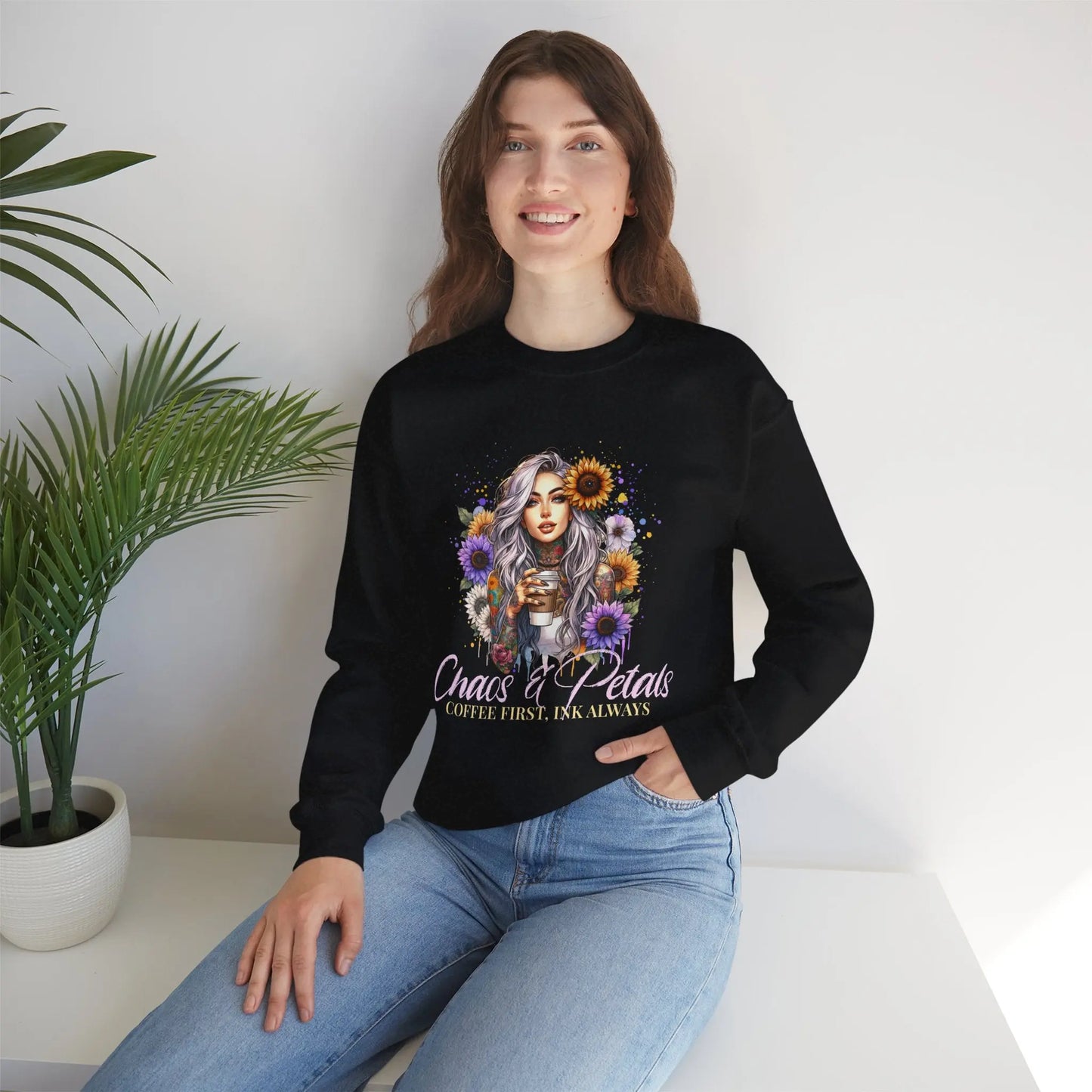 Chaos & Petals Sweatshirt Printify
