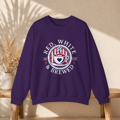 Red, White & Brewed Sweatshirt Printify