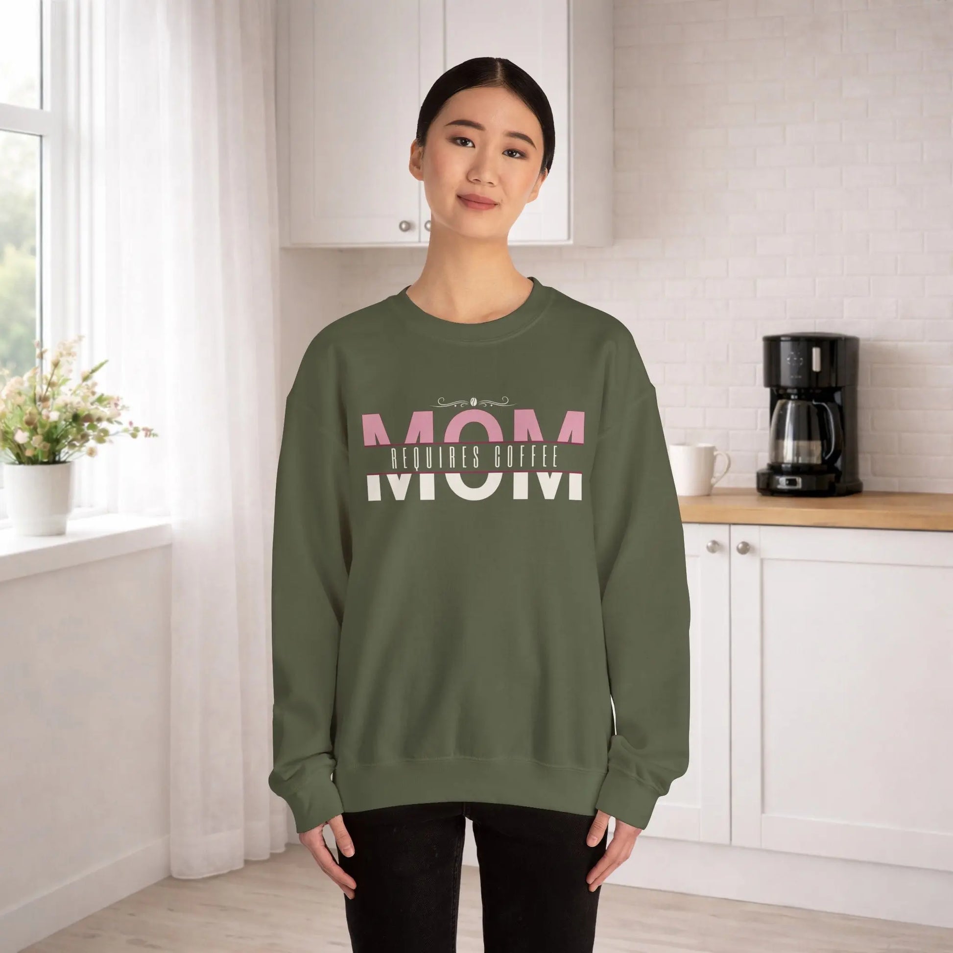 Mom Requires Coffee Sweatshirt Printify