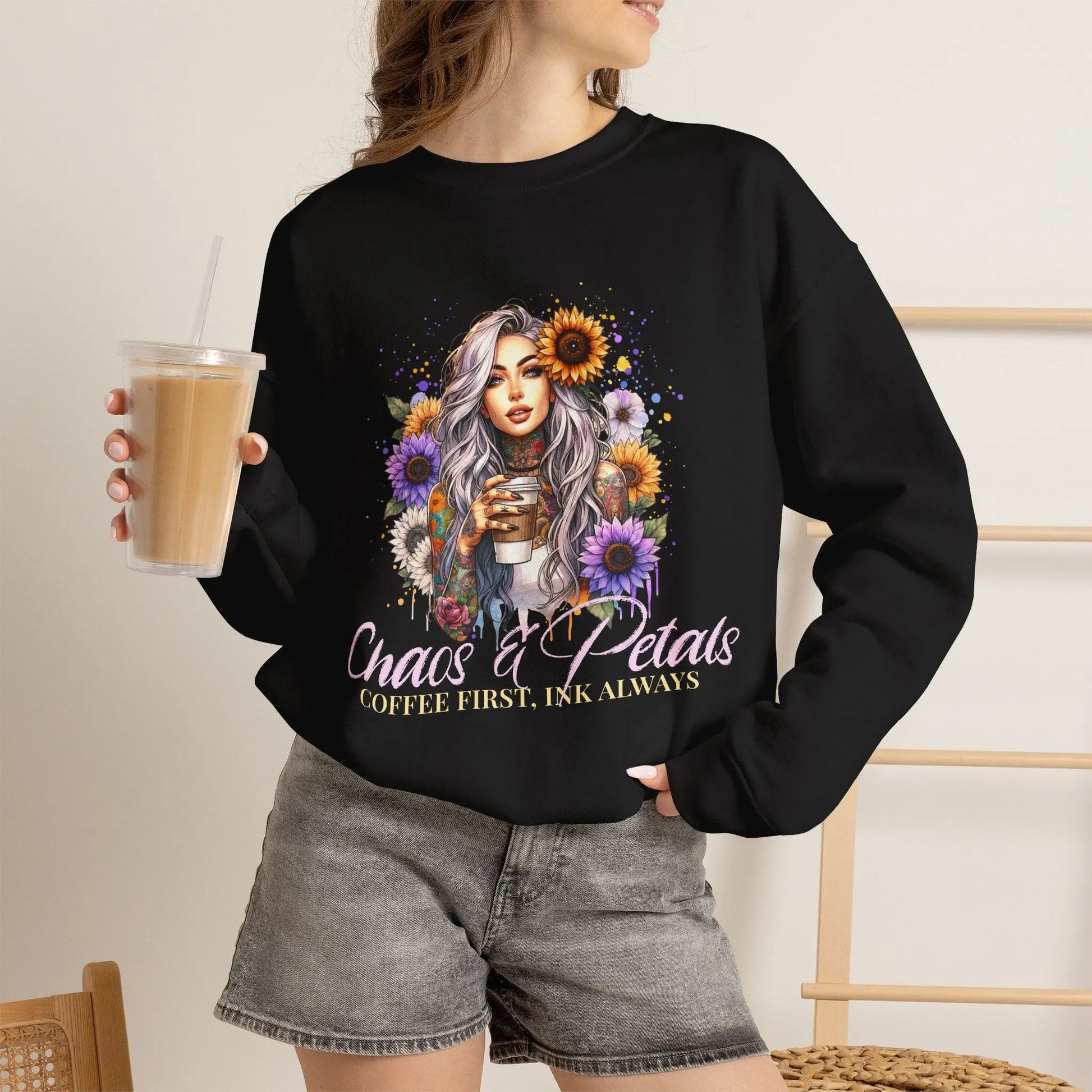 Chaos & Petals Sweatshirt Printify