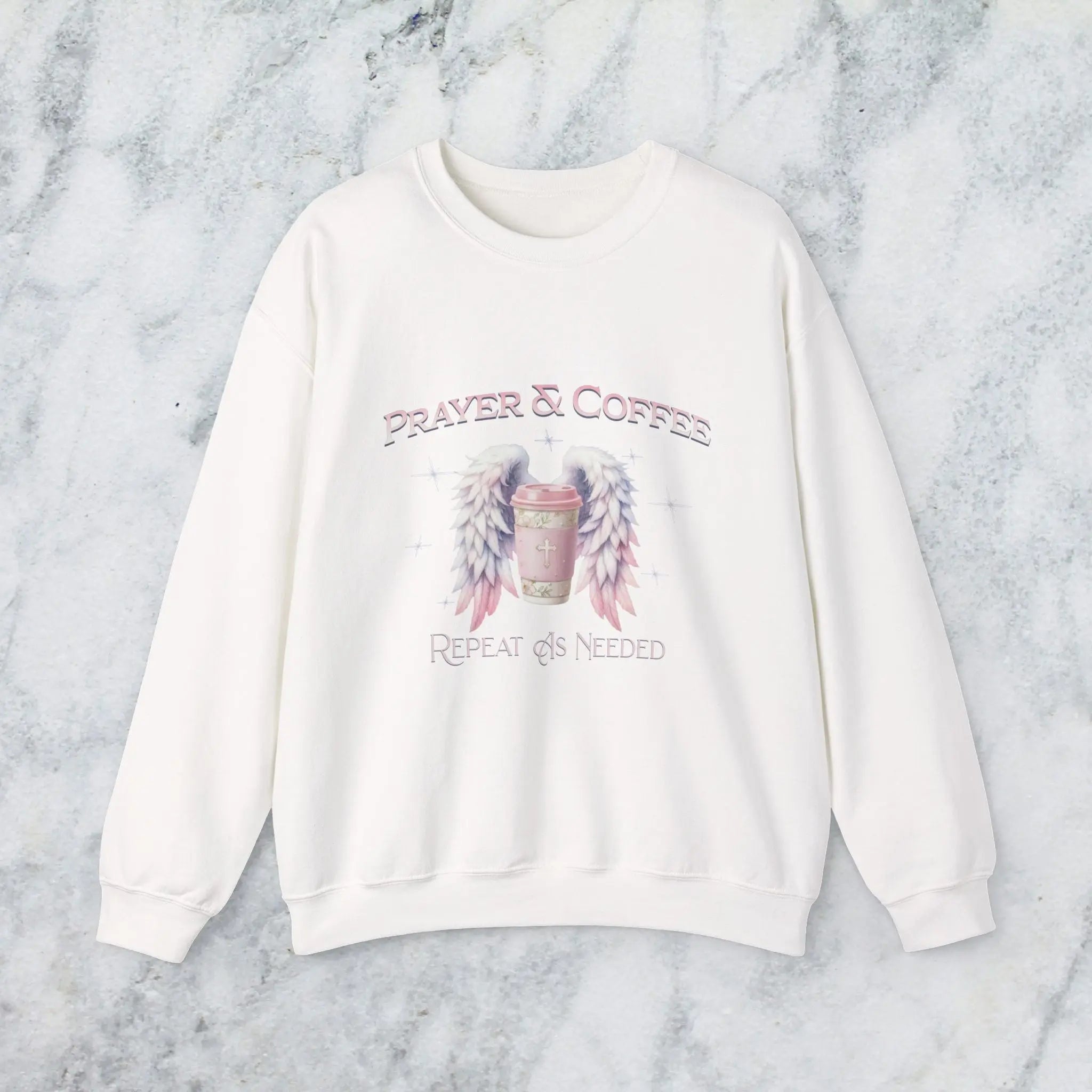 Prayer & Coffee Sweatshirt | Unisex Crewneck | Cozy Gift for Coffee Lovers | Relaxed Fit for Chill Days | Perfect for Holidays & Gatherings - Boldly Bitter Company