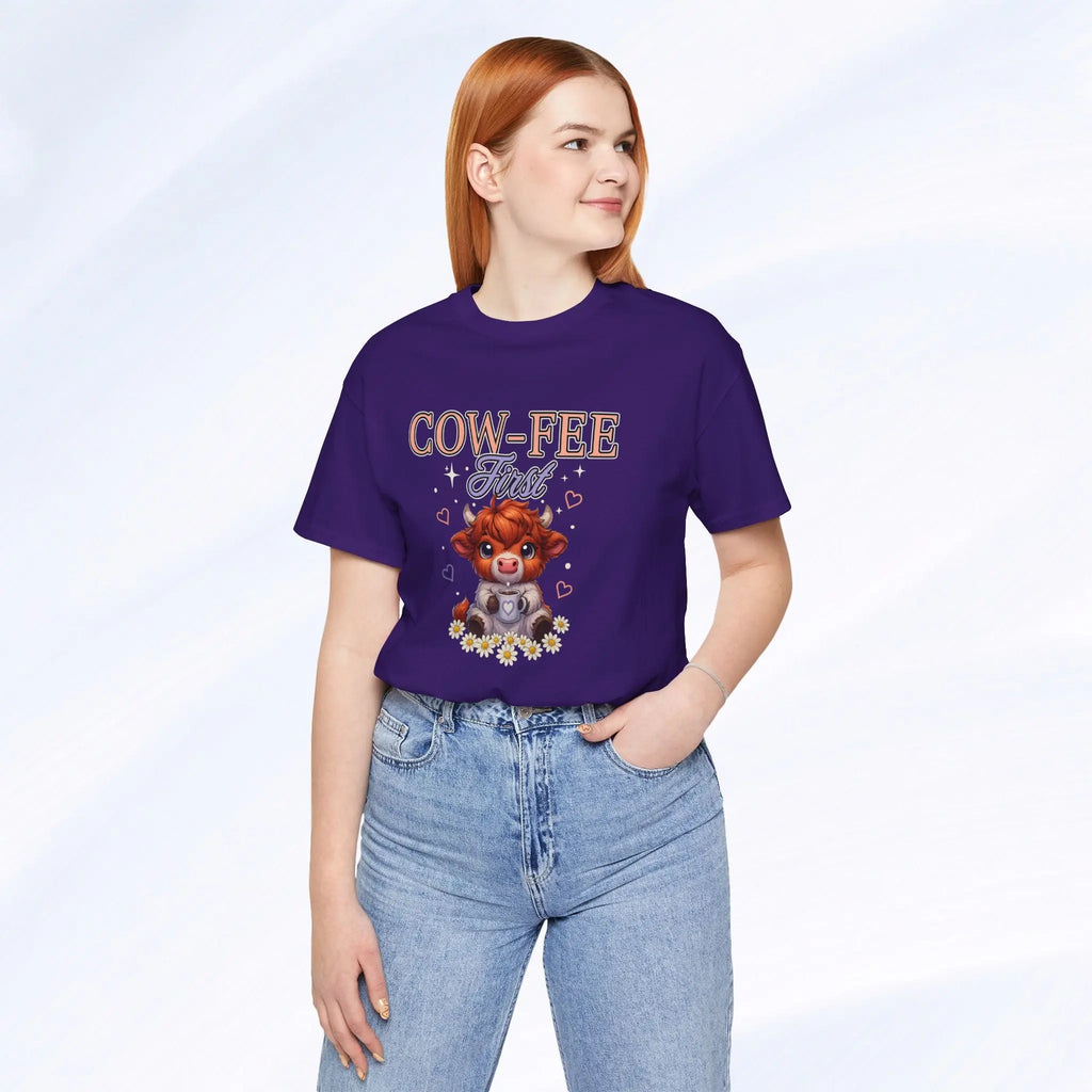 Cow-Fee First Tee Printify