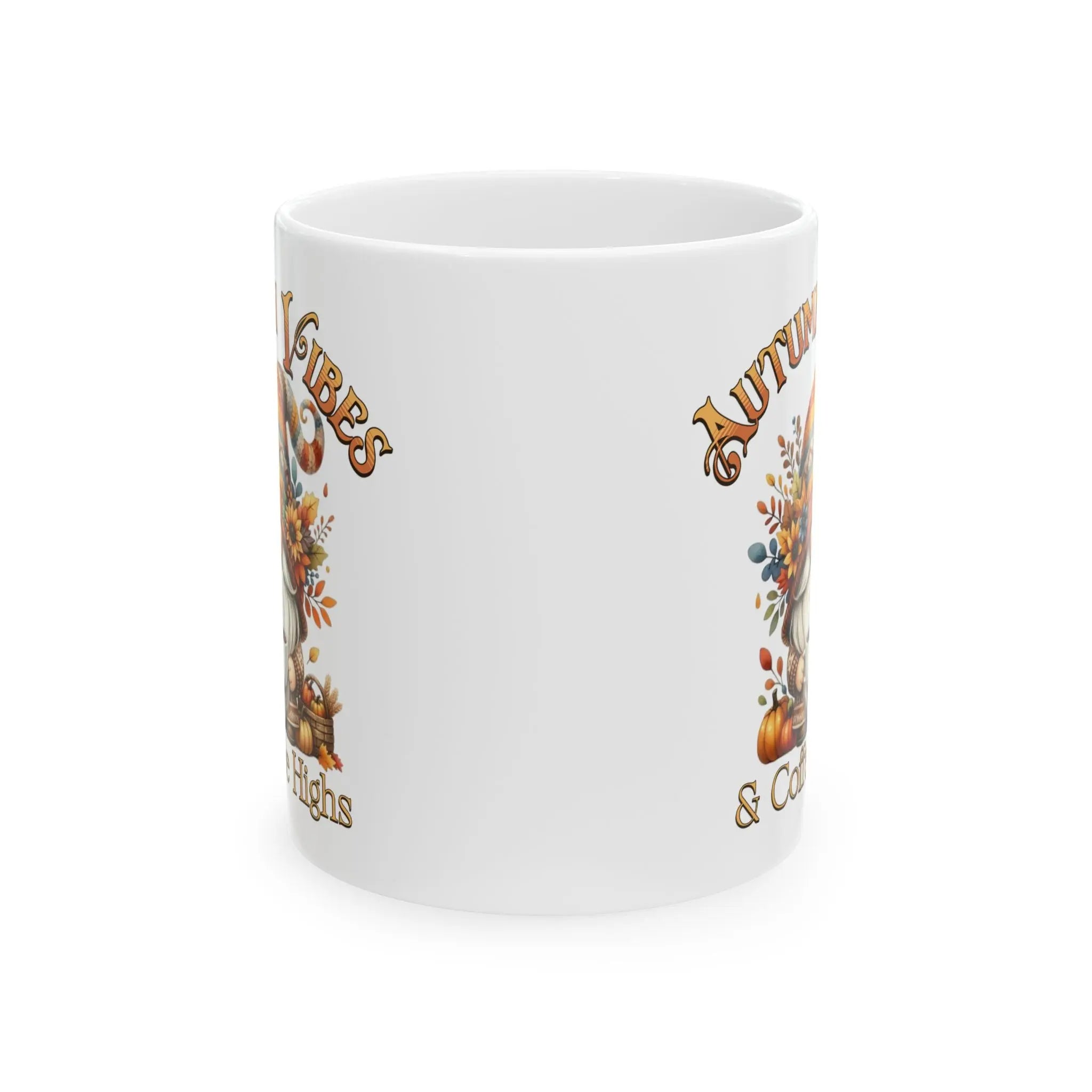 Autumn Vibes Ceramic Mug, Cozy Barn Decor, Fall Coffee Cup, Harvest Gift, Thanksgiving Mug, Warm Holiday Drinkware Printify